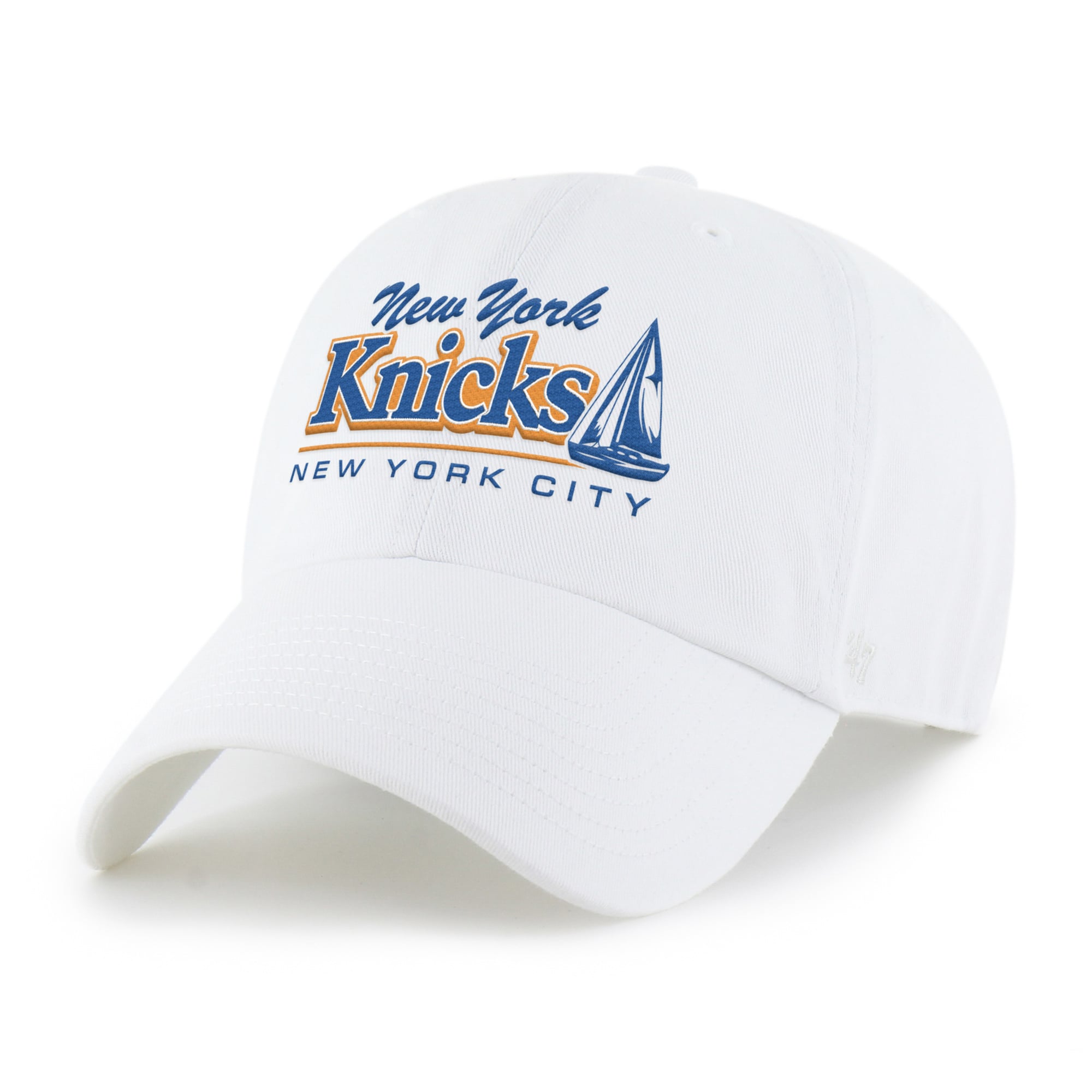 Men's '47 White New York Knicks Boating Clean Up Adjustable Hat