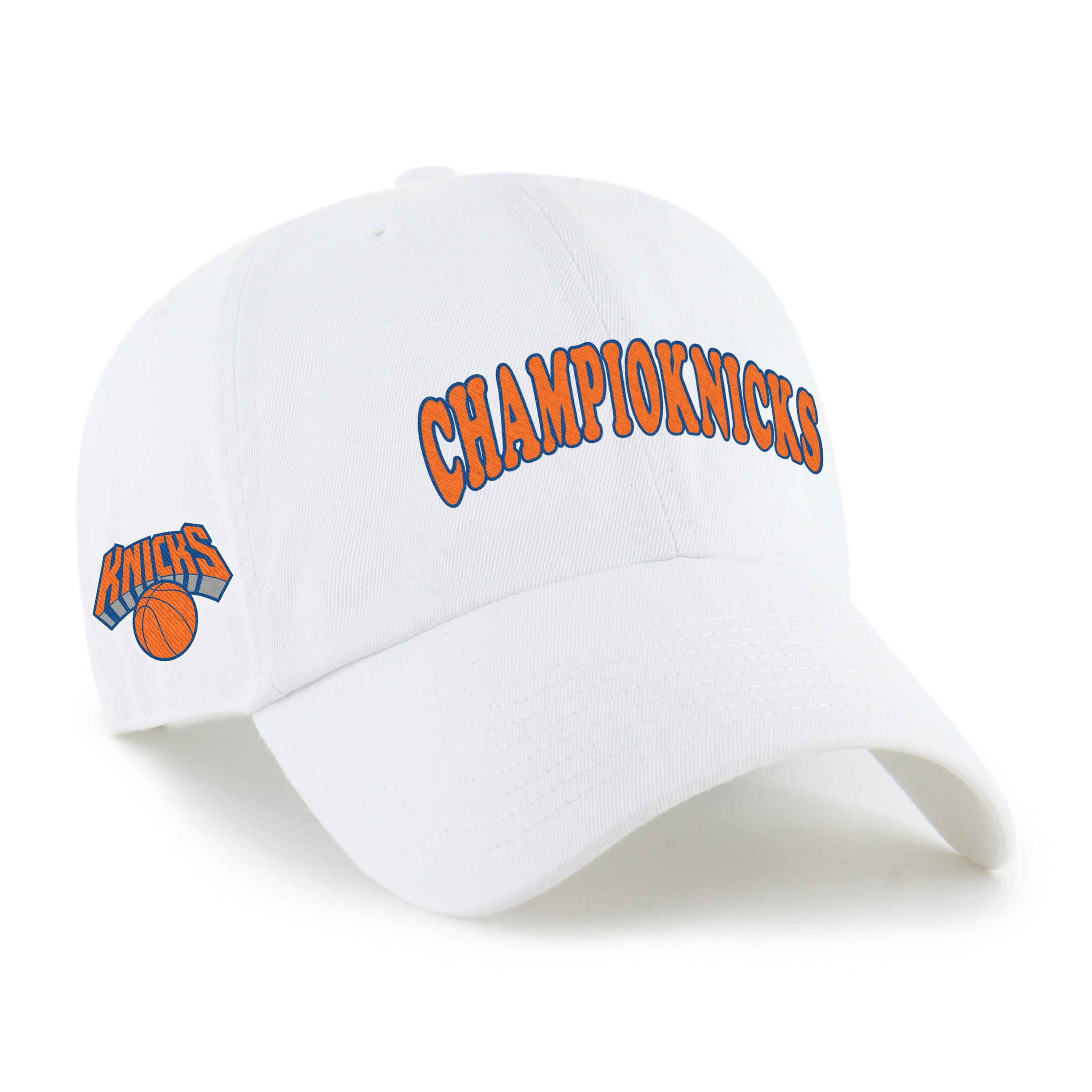 Men's New York Knicks '47 White Champioknicks Clean Up Adjustable Hat