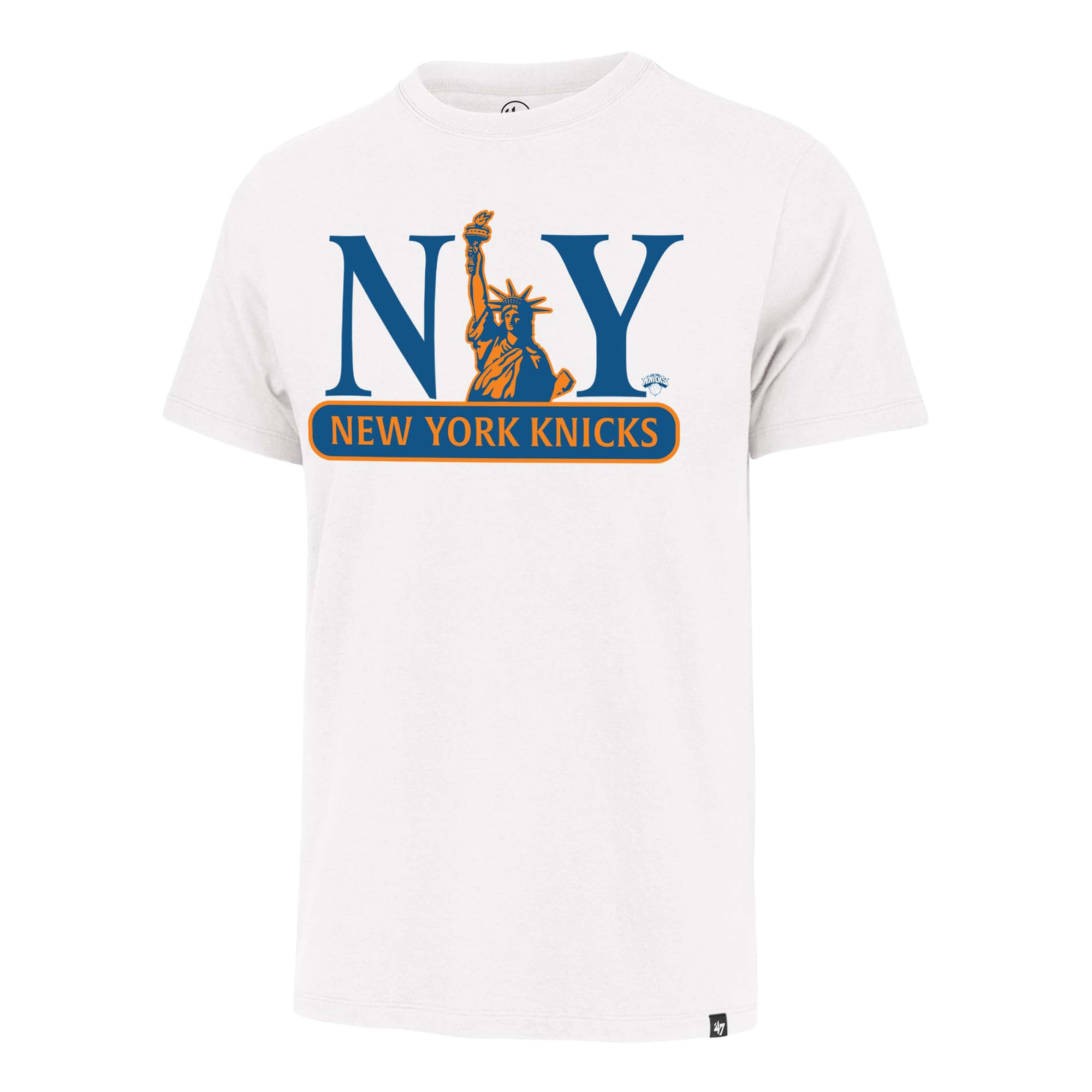 Men's '47 White New York Knicks Statue Of Liberty Franklin T-Shirt