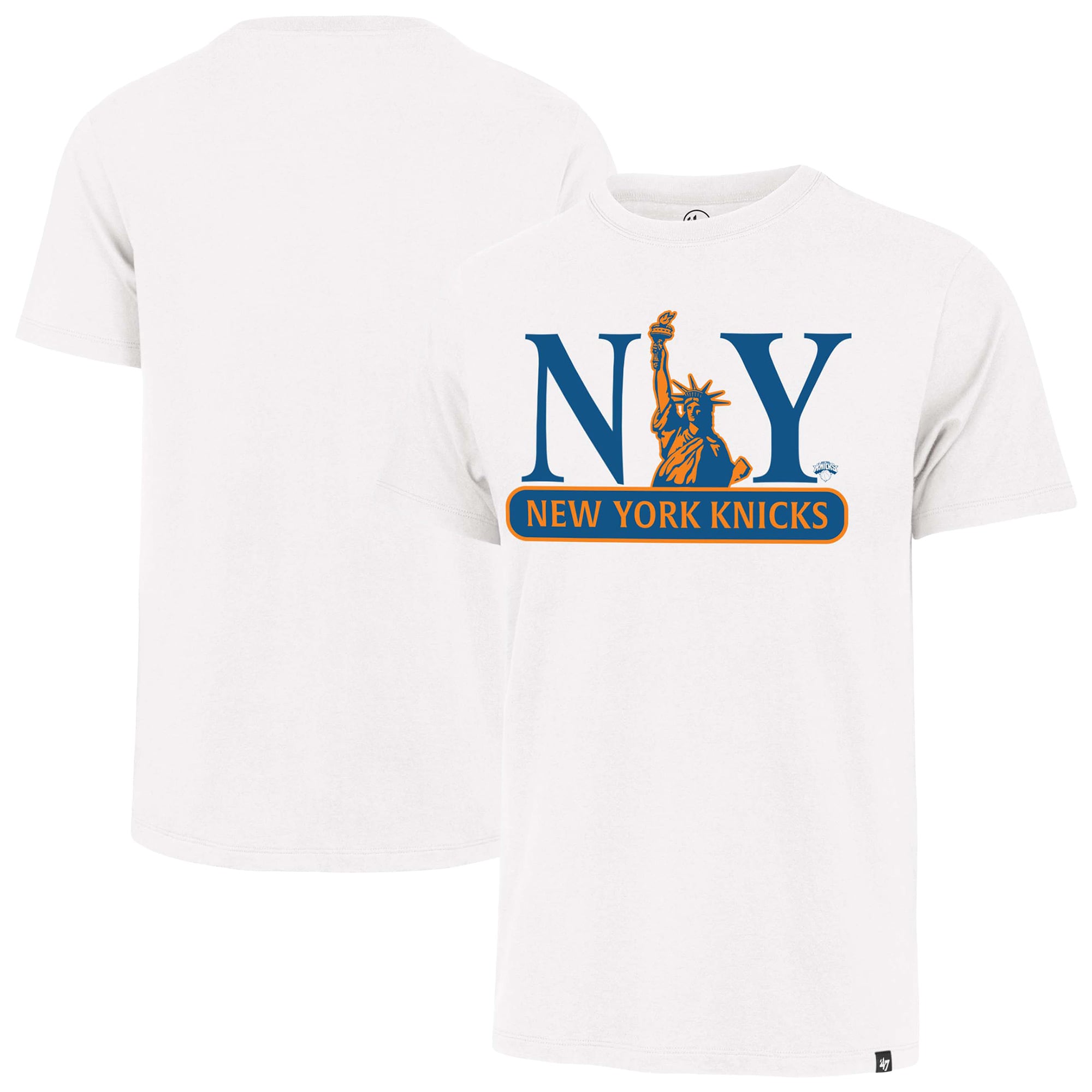 Men's '47 White New York Knicks Statue Of Liberty Franklin T-Shirt