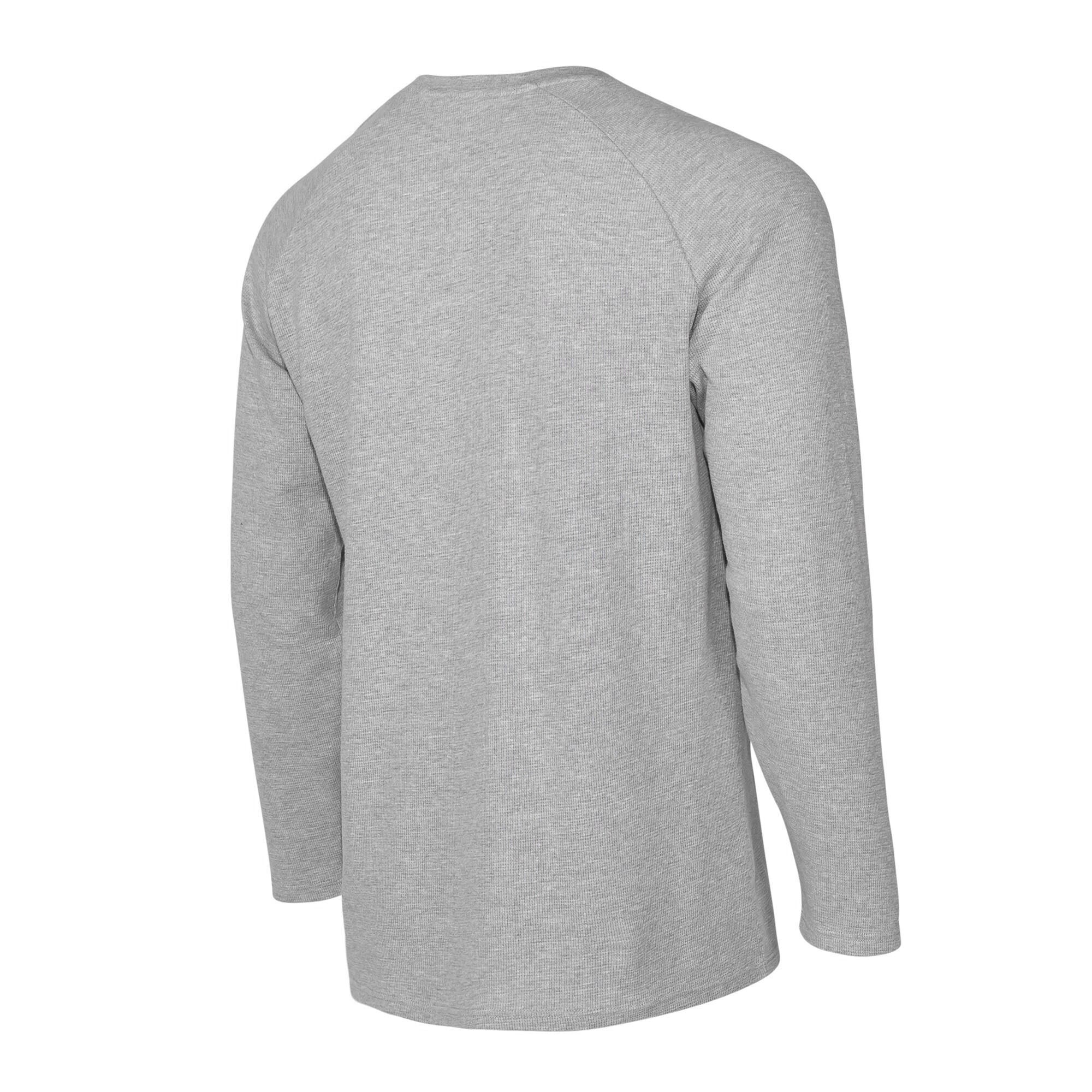 T-shirt Henley à manches longues en tricot thermique Hawthorn des New York Knicks, gris, pour homme