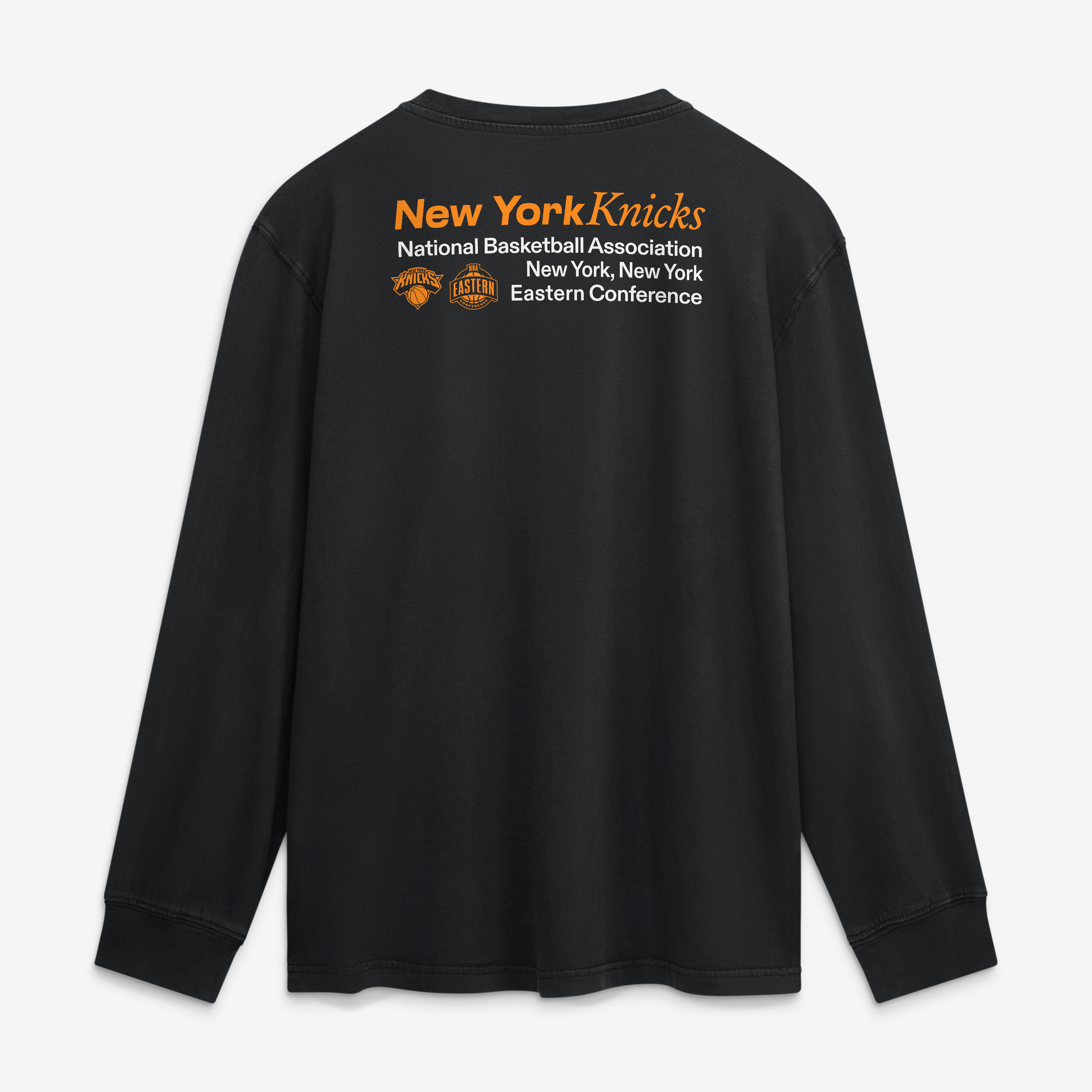 T-shirt à manches longues Fanatics noir pour homme New York Knicks Coaching Time