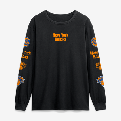  New York Knicks Fanatics Jump Higher Legacy Long Sleeve T-Shirt - Black