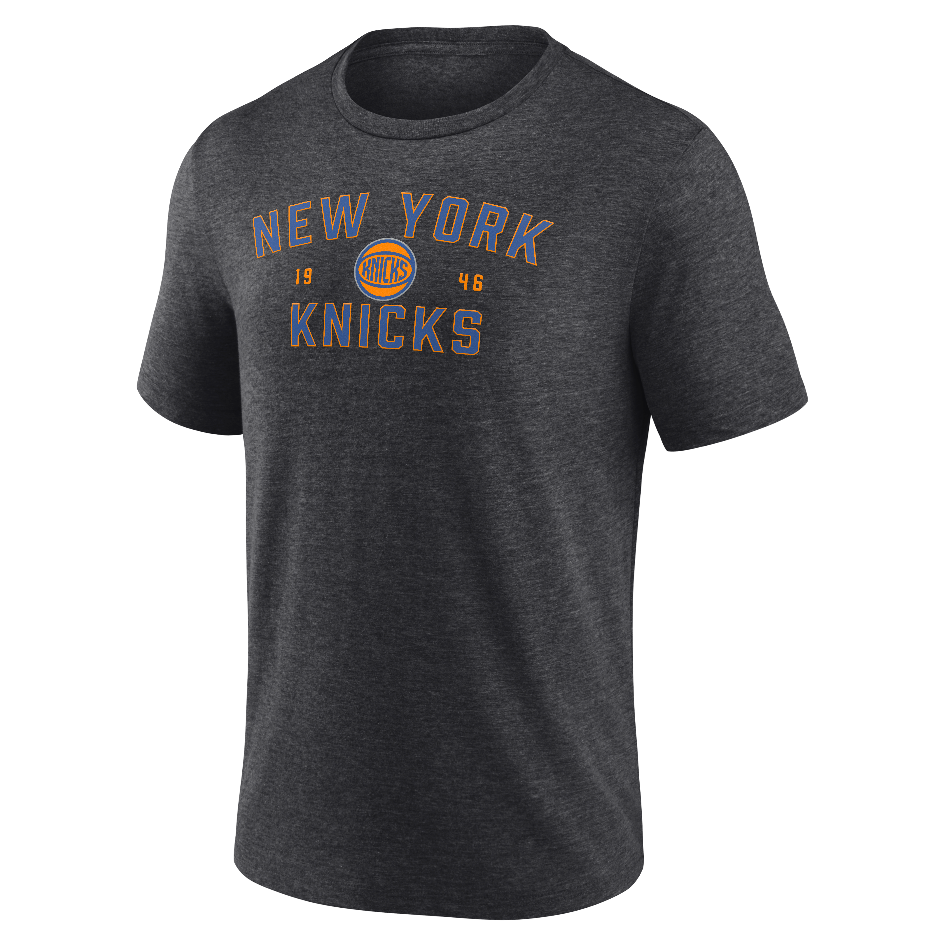 Men's Fanatics Heather Charcoal New York Knicks Unwavering Pursuit Tri-Blend T-Shirt