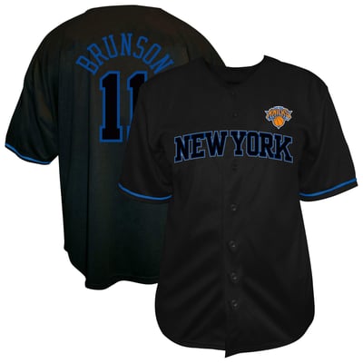 Jalen Brunson New York Knicks Fanatics Big & Tall Name & Number Fashion Jersey - Black