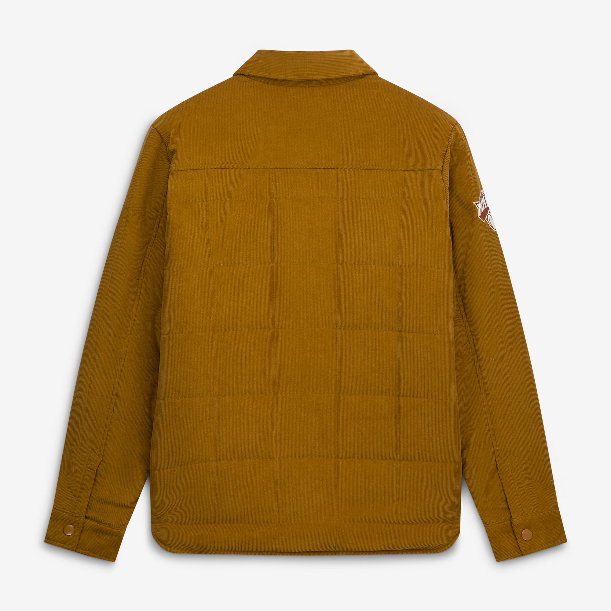 Veste matelassée en velours côtelé Triumph G-III Sports by Carl Banks pour homme, couleur tan, des New York Knicks, avec point de chaînette et boutons-pression