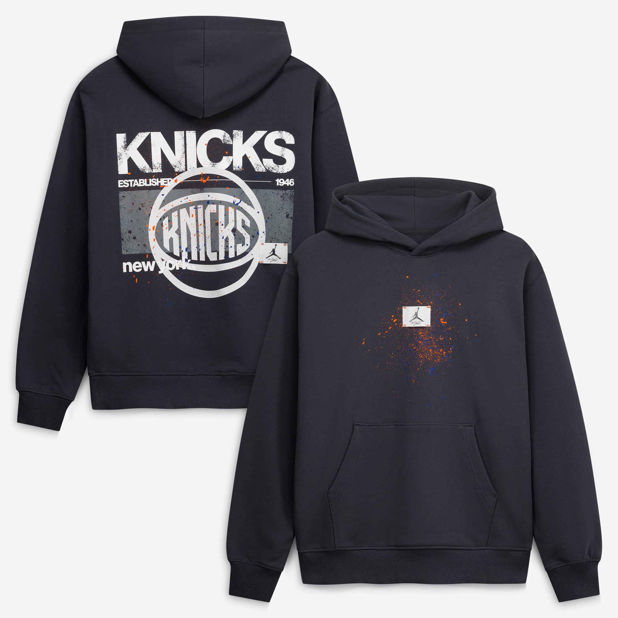 Sweat à capuche Jordan Brand anthracite New York Knicks Statement Jumpman Flight Premiere pour homme