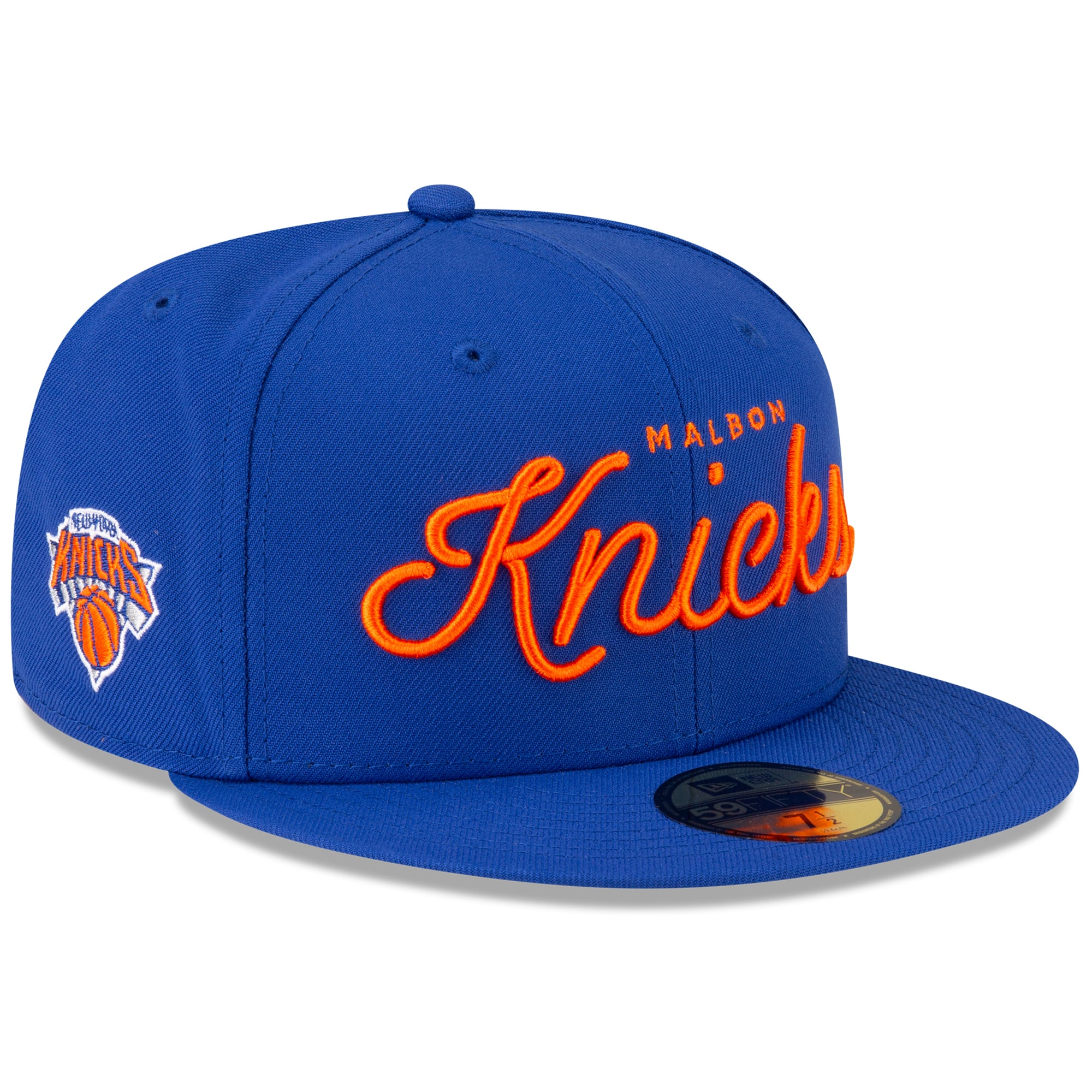 Men's New York Knicks Malbon Golf x New Era Blue 59FIFTY Fitted Hat