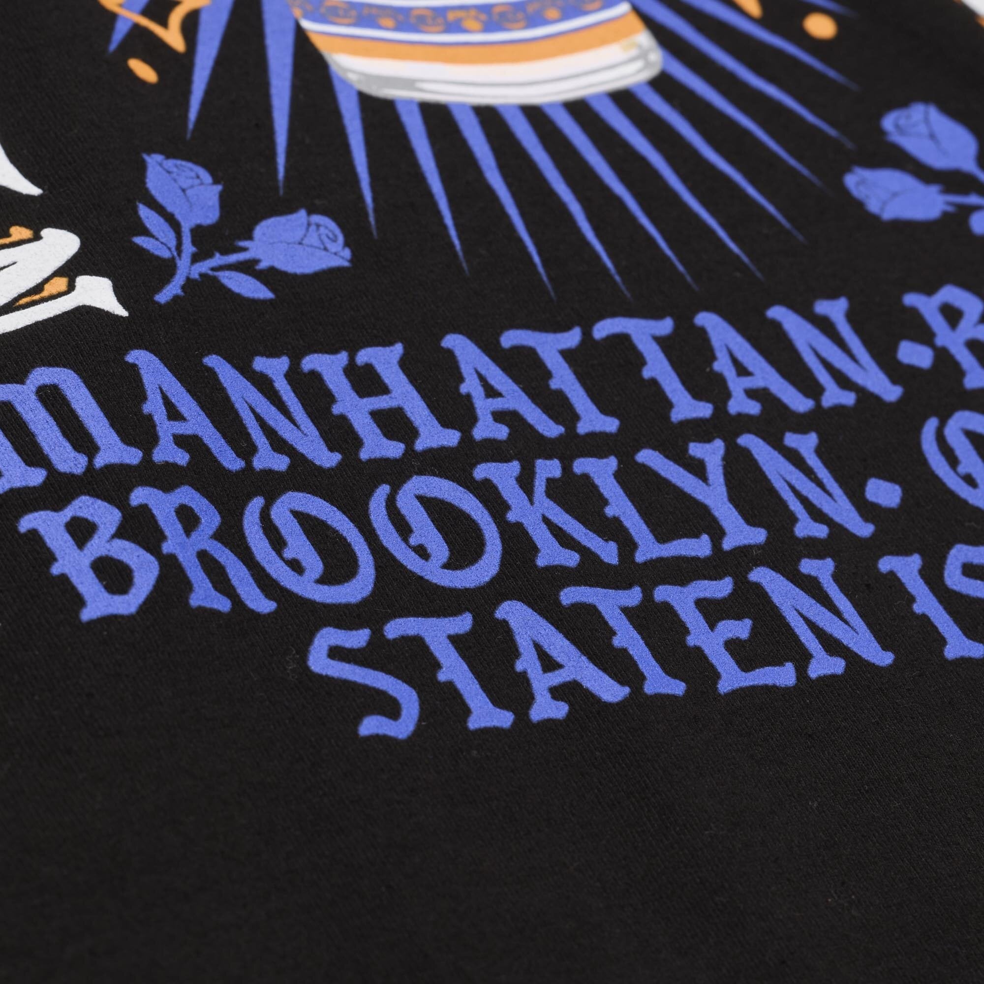 T-shirt à bougie noir Mitchell & Ness New York Knicks pour homme