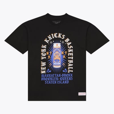  New York Knicks Mitchell & Ness Candle T-Shirt - Black