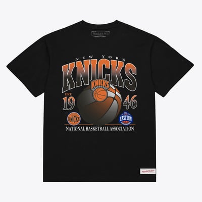  New York Knicks Mitchell & NessCore Graphic T-Shirt - Black