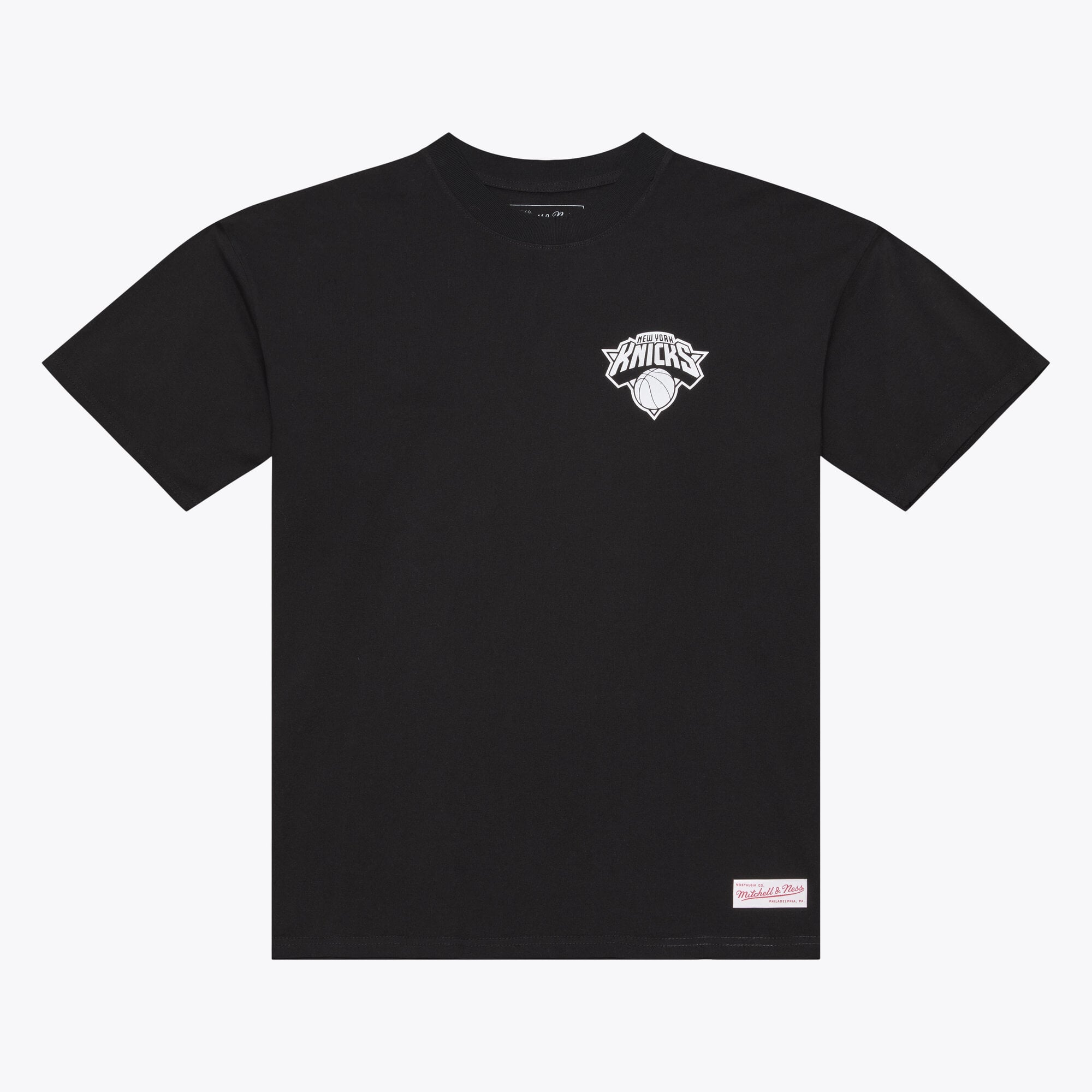 T-shirt Mitchell & Ness noir pour homme, motif New York Knicks.