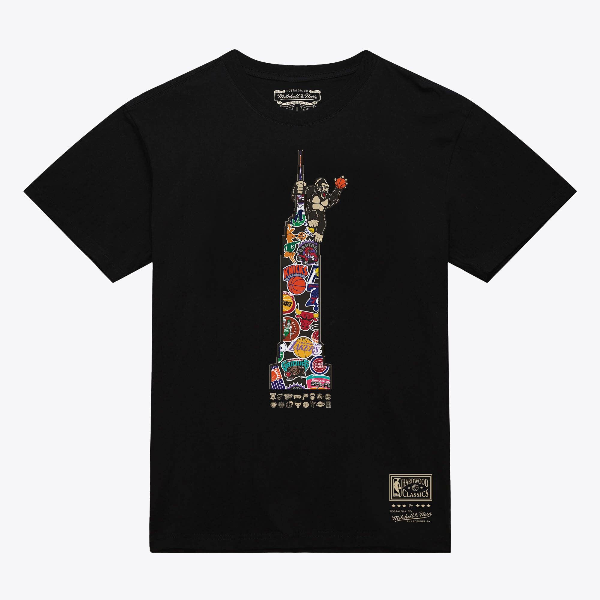 T-shirt noir Mitchell & Ness King K des New York Knicks pour homme