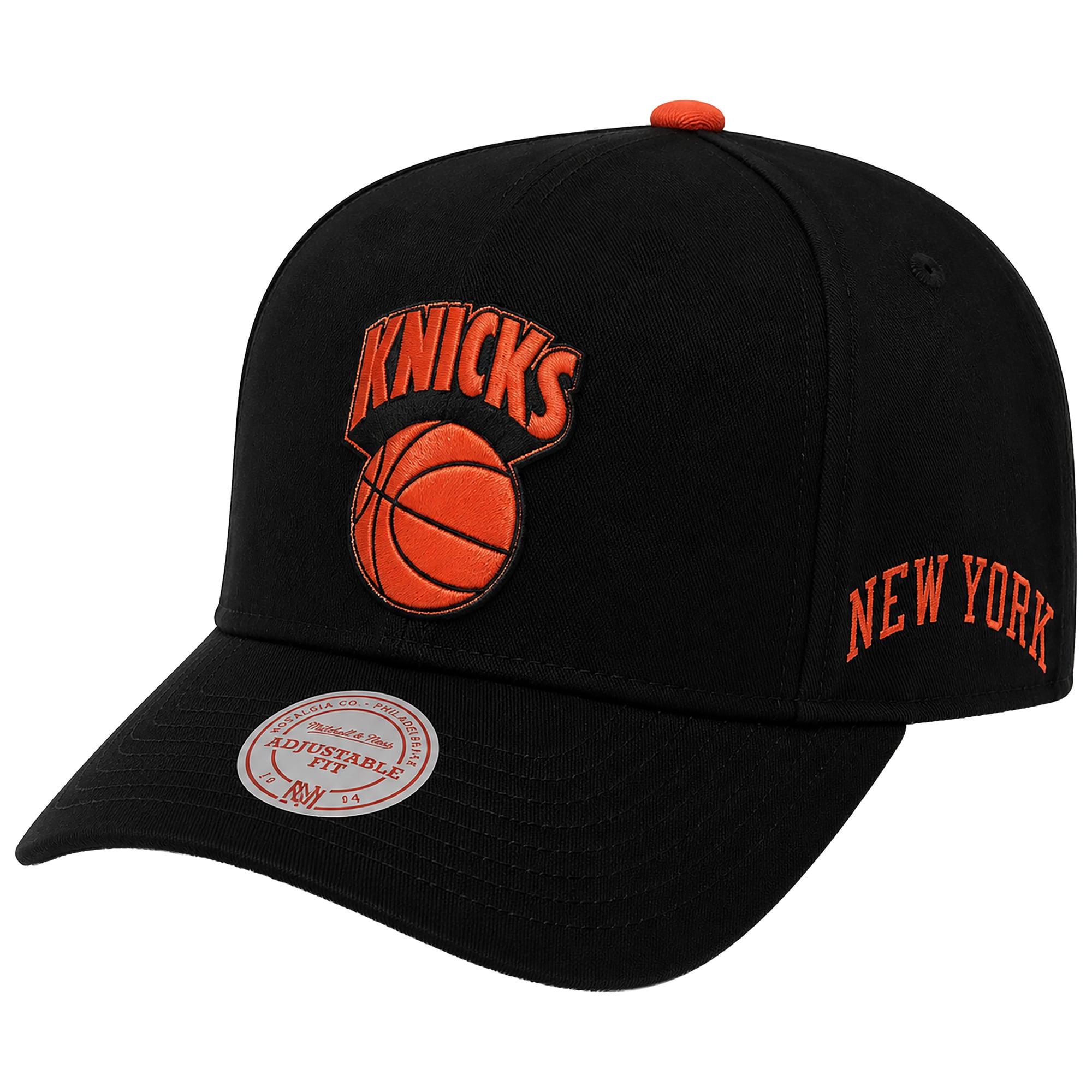 Men's Mitchell & Ness Black New York Knicks Legendary Home A-Frame Snapback