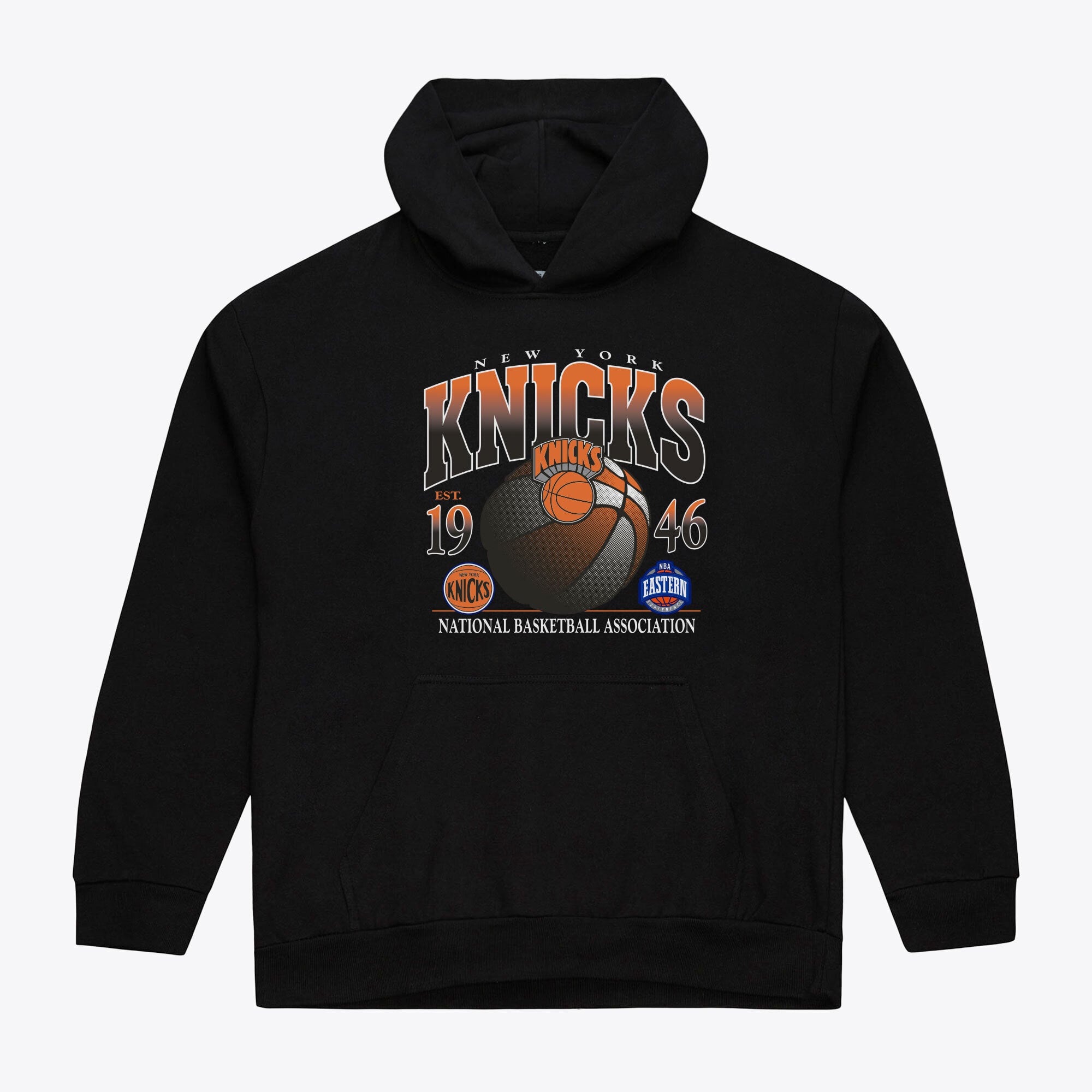 Sweat à capuche Mitchell & Ness noir pour homme, motif New York Knicks Street Graphics.