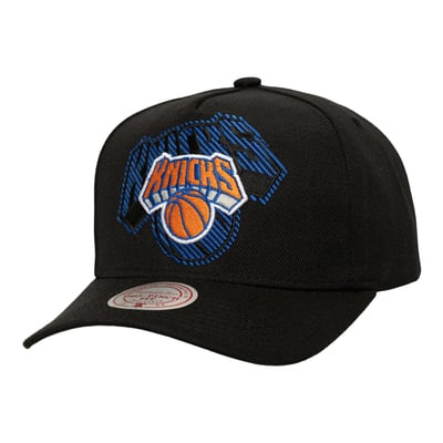  New York Knicks Mitchell & Ness Tilted Pro Pinch Adjustable Hat - Black
