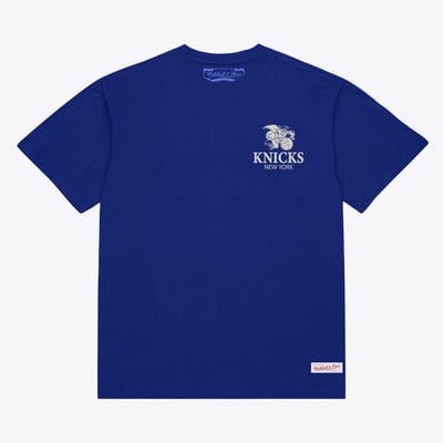  New York Knicks Mitchell & Ness Core Essentials T-Shirt - Blue
