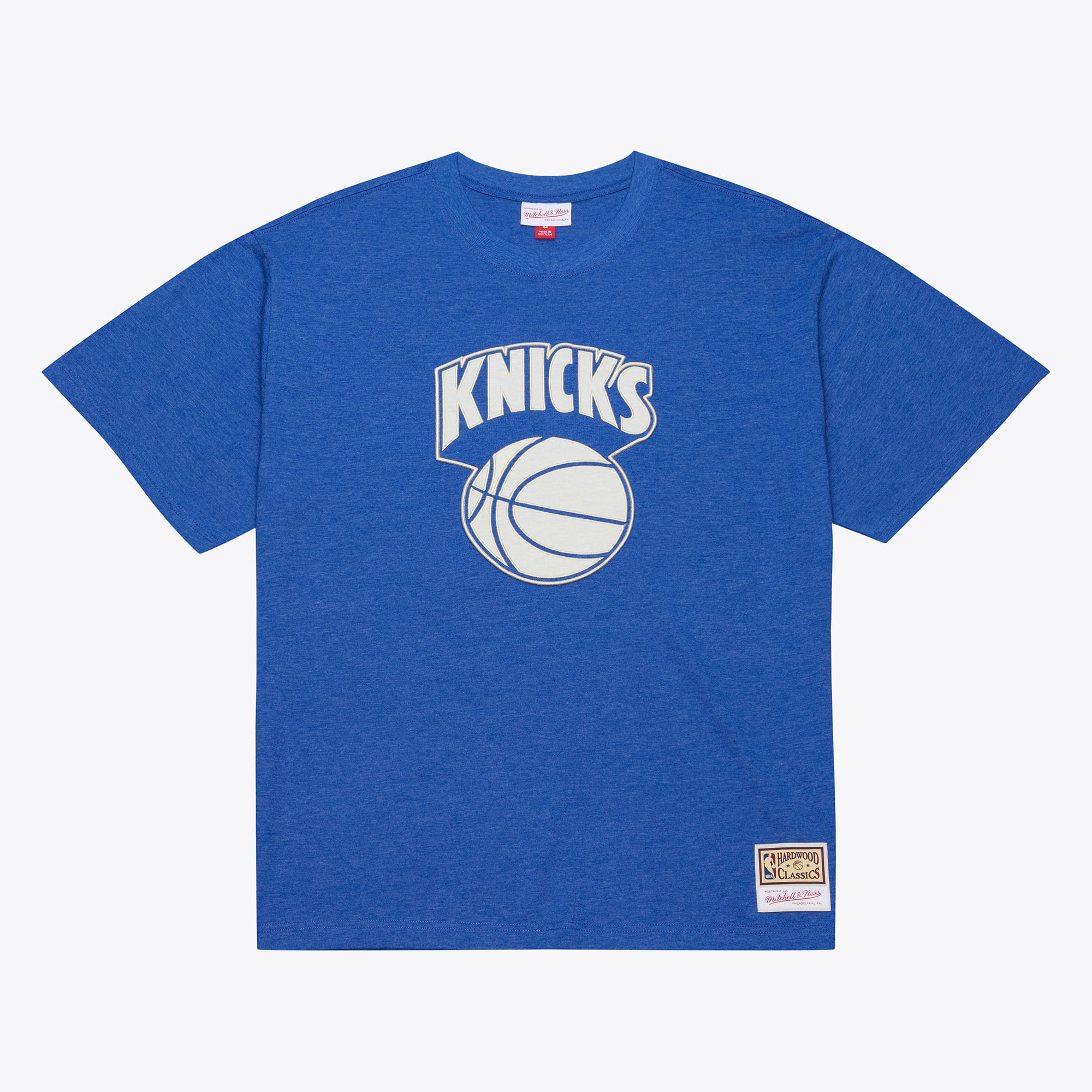T-shirt classique Mitchell & Ness bleu New York Knicks pour homme