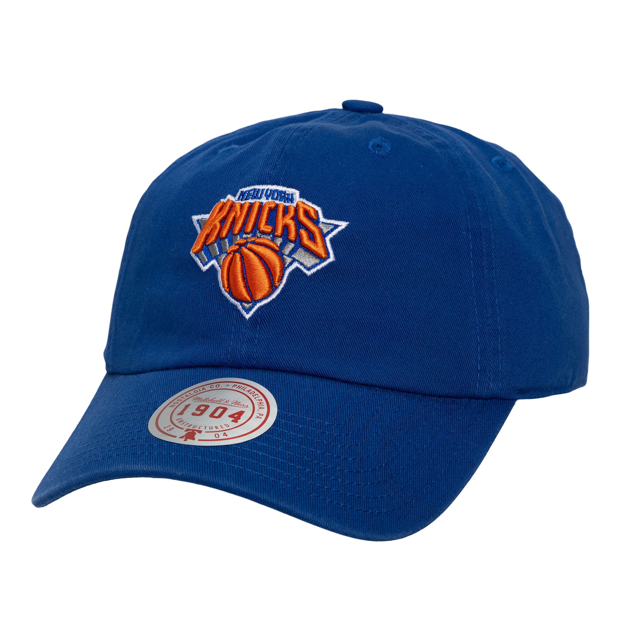Men's New York Knicks Mitchell & Ness Blue Hardwood Classics 1904 Adjustable Hat