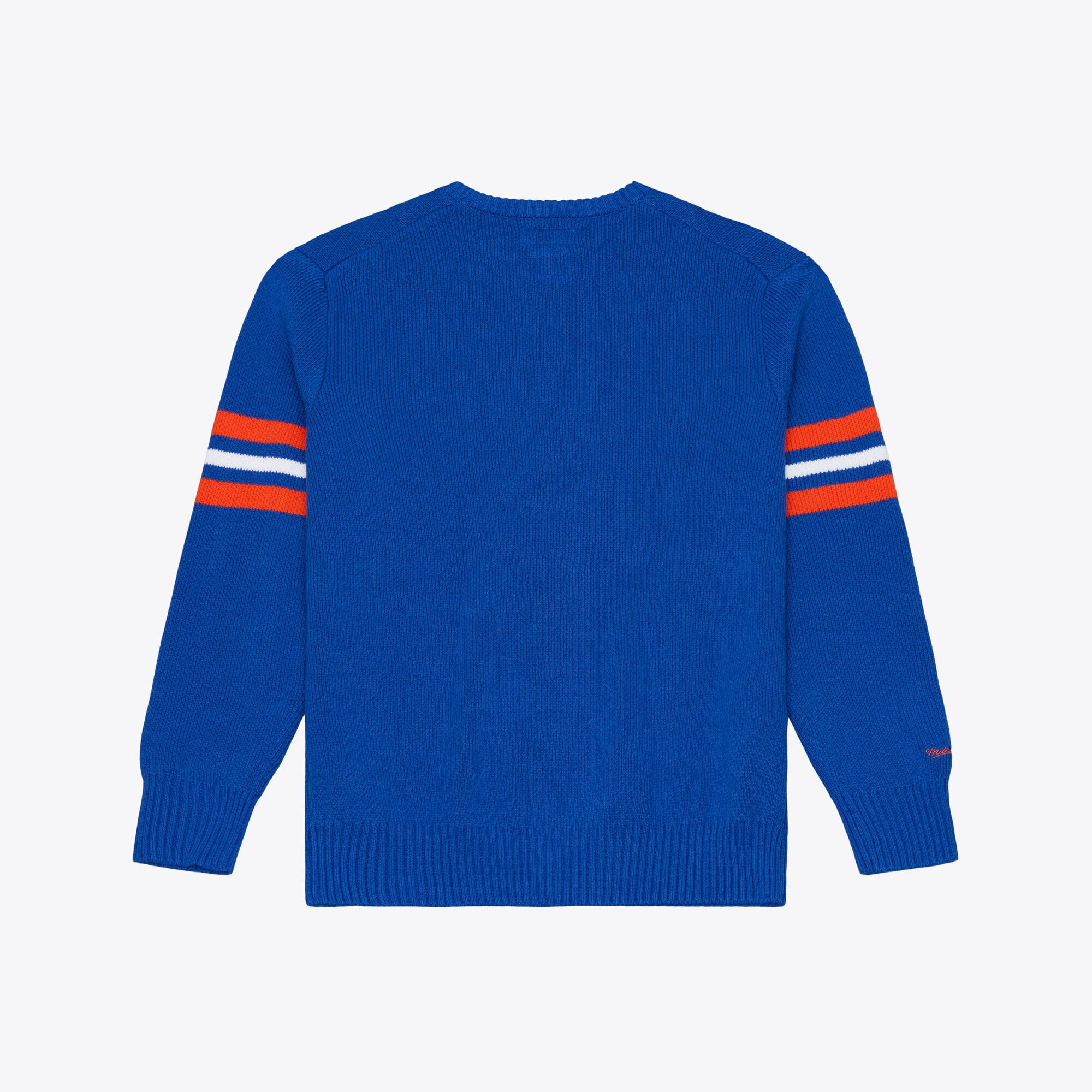 Pull Mitchell & Ness bleu pour homme, modèle entraîneur-chef des Knicks de New York.