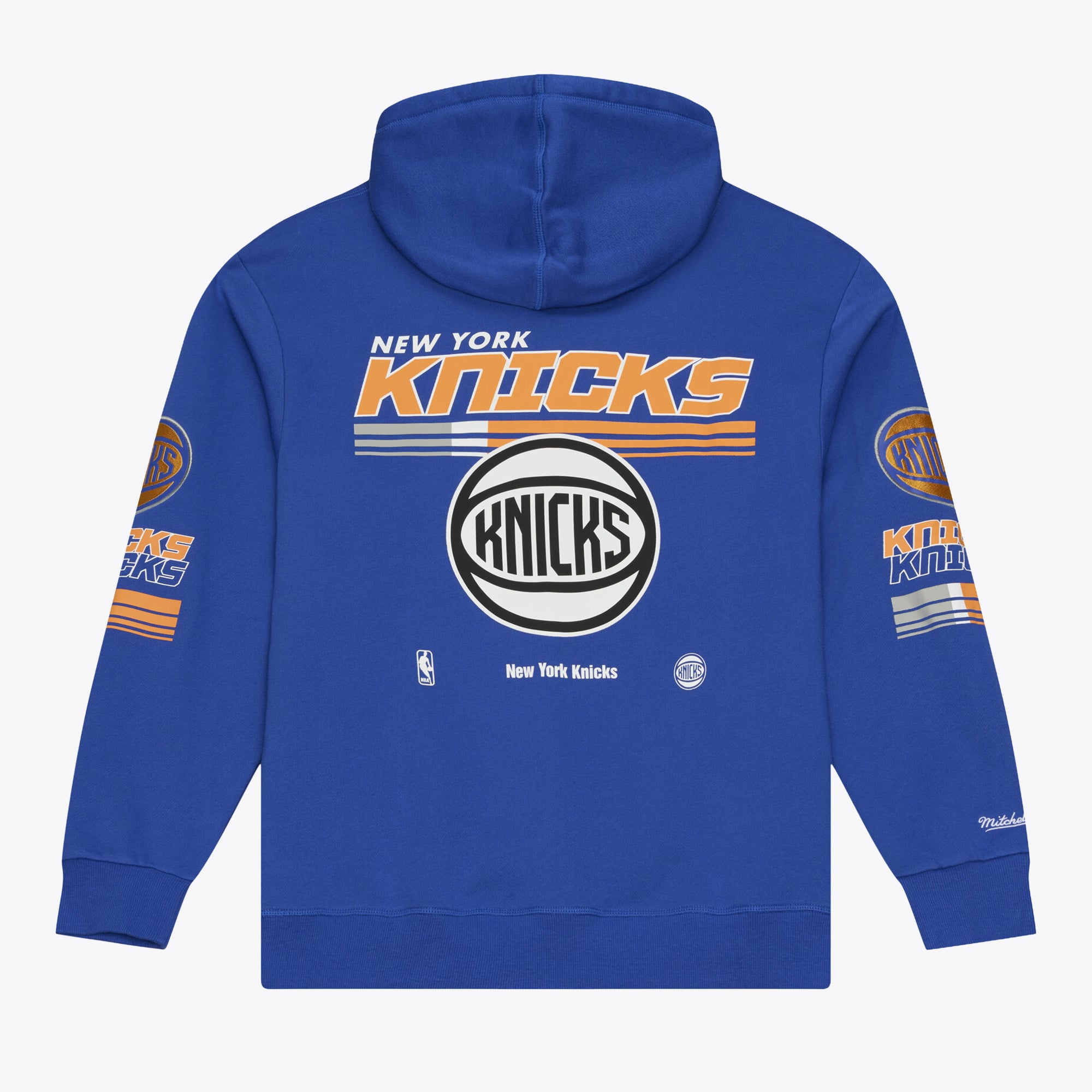 Sweat à capuche en polaire Mitchell & Ness bleu New York Knicks pour homme