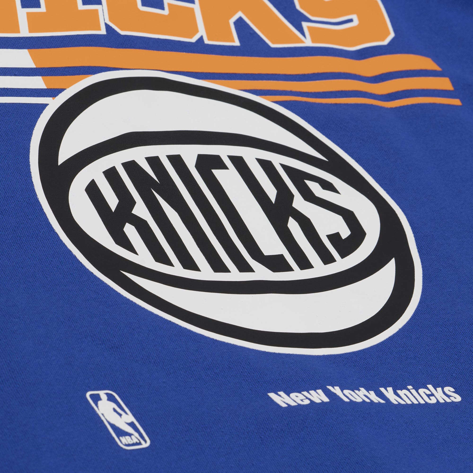 Sweat à capuche en polaire Mitchell & Ness bleu New York Knicks pour homme