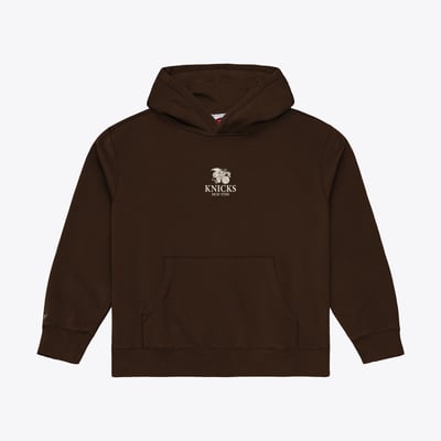  New York Knicks Mitchell & Ness Core Essentials Chocolate Hoodie - Brown