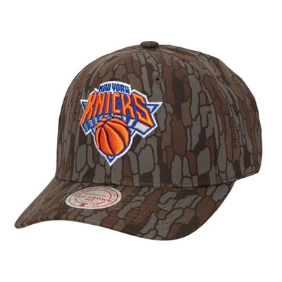  New York Knicks Mitchell & Ness Hidden Pro-Crown Adjustable Hat - Camo