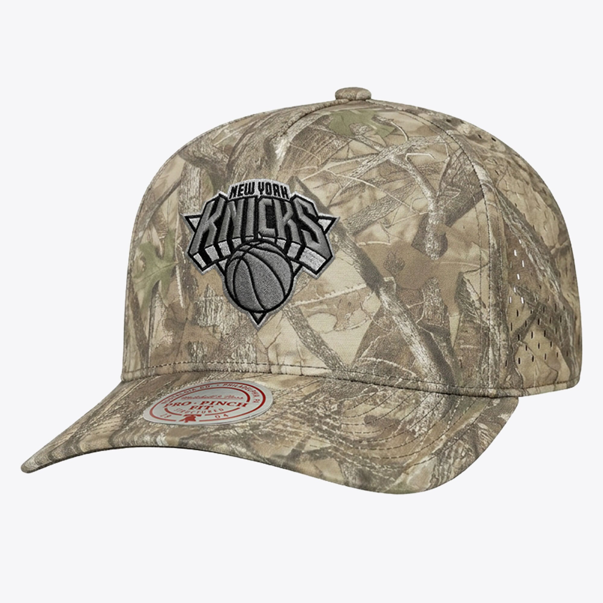 Men's Mitchell & Ness Camo New York Knicks Pro Pinch Adjustable Hat