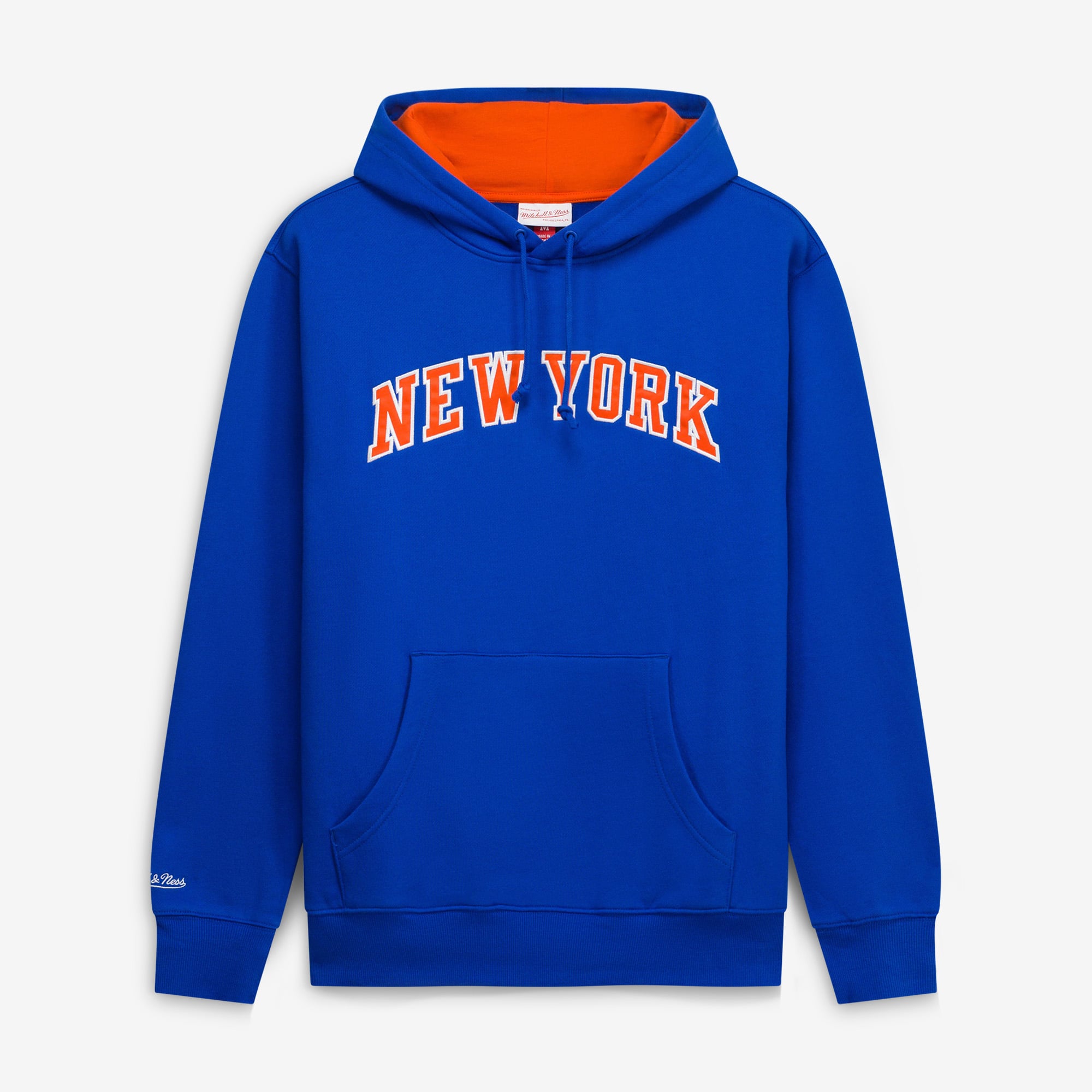 Sweat à capuche en polaire Mitchell & Ness Carmelo Anthony bleu New York Knicks pour homme
