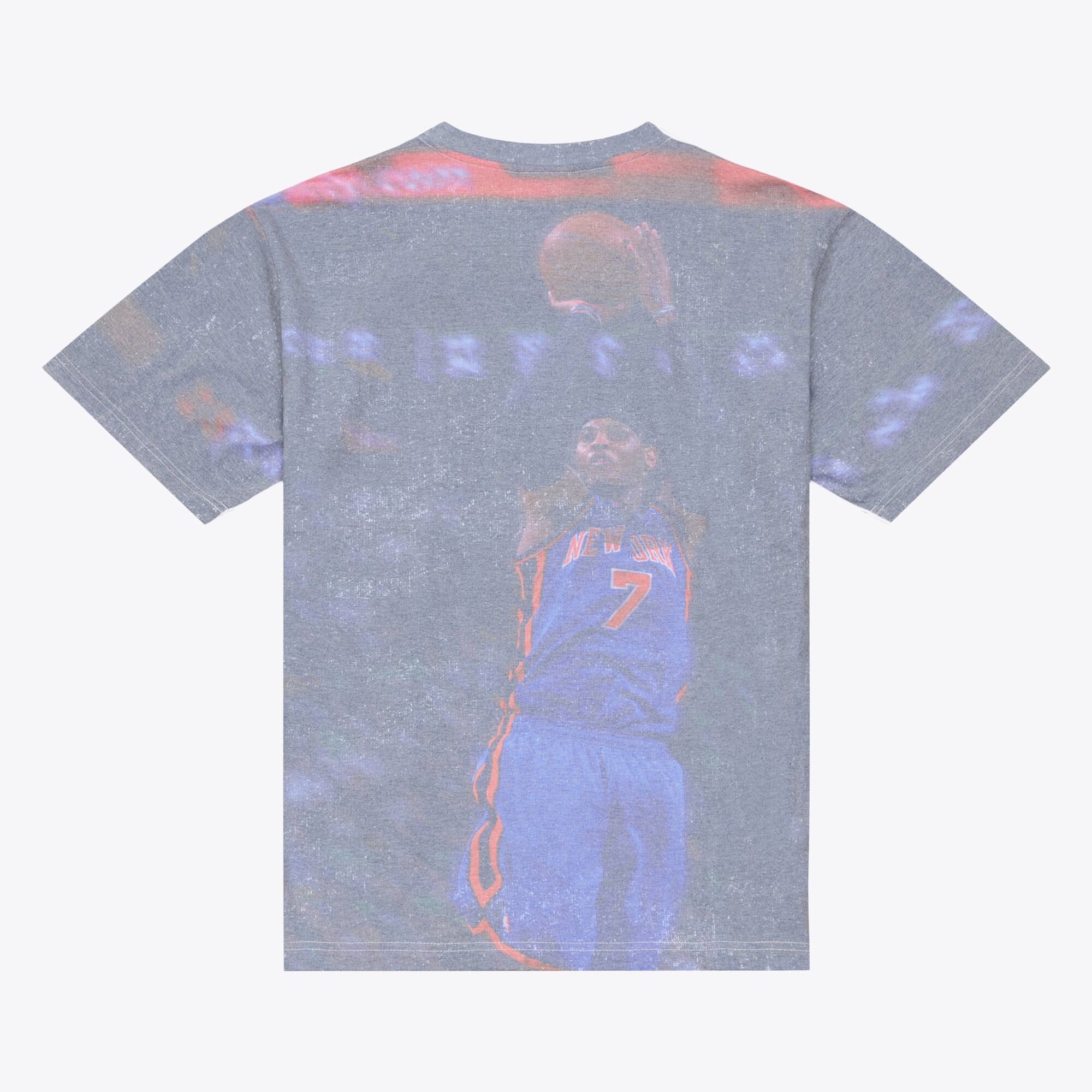 T-shirt sublimé Mitchell & Ness Carmelo Anthony White New York Knicks Hardwood Classics pour homme