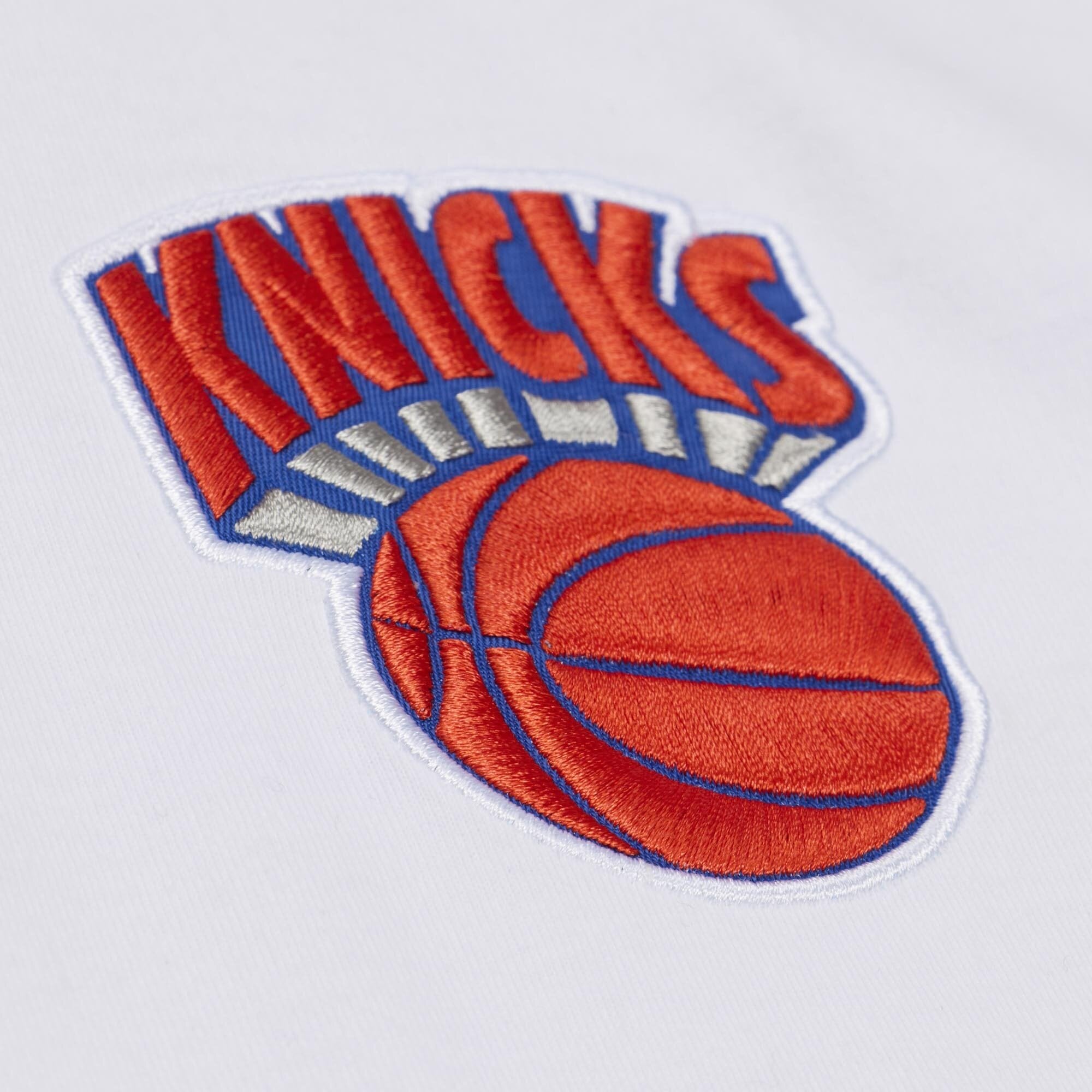 T-shirt sublimé Mitchell & Ness Carmelo Anthony White New York Knicks Hardwood Classics pour homme