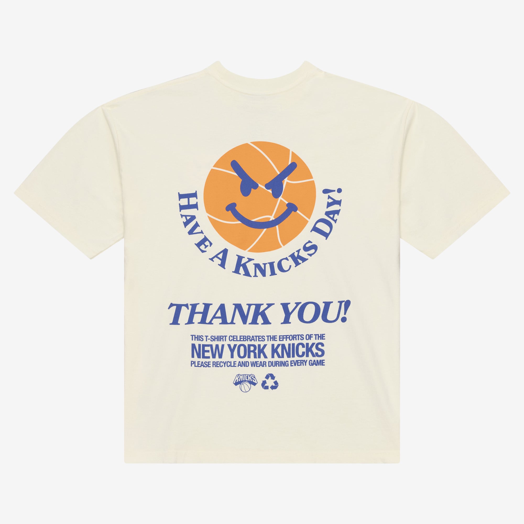 T-shirt Mitchell & Ness crème pour homme New York Knicks « Have a Day »