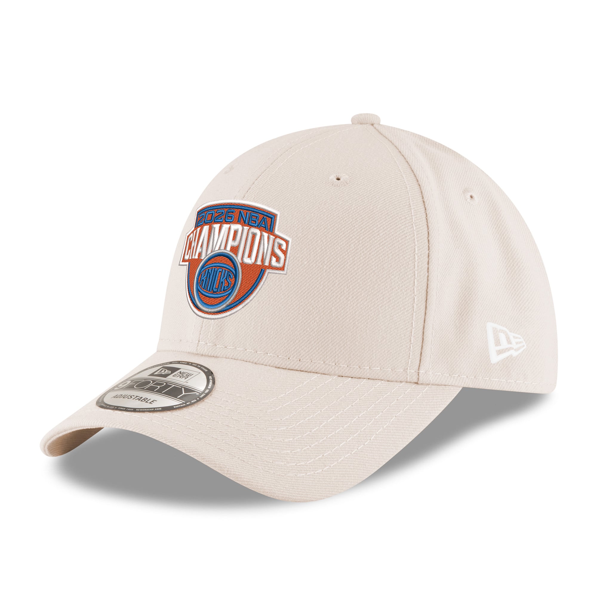 Men's New York Knicks New Era Beige 2026 NBA Finals Champions 9FORTY Adjustable Hat