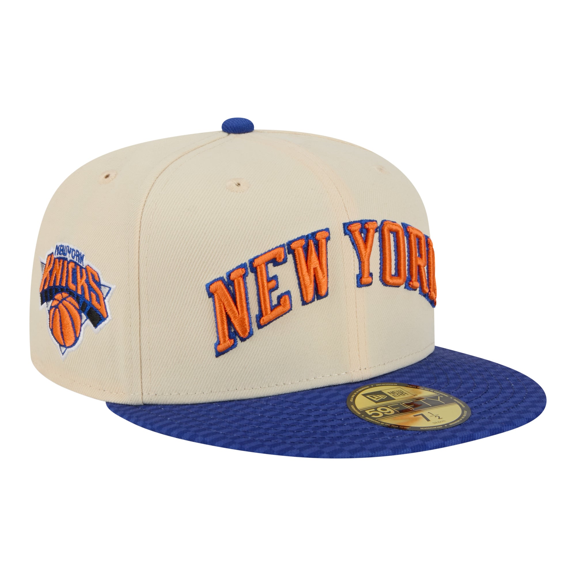 Men's New Era Beige New York Knicks City Edition 59FIFTY Fitted Hat