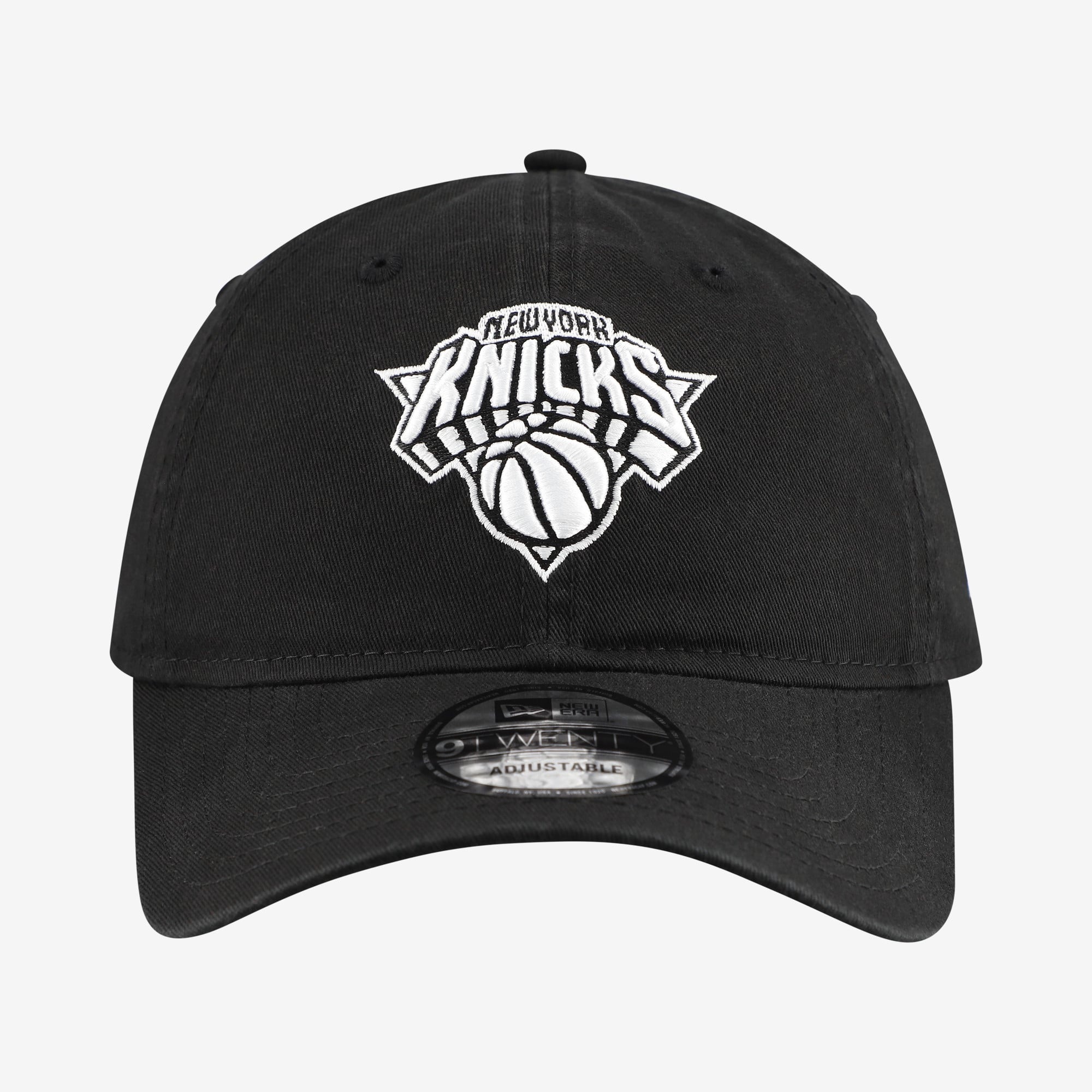Casquette ajustable New Era noire New York Knicks 9TWENTY pour homme