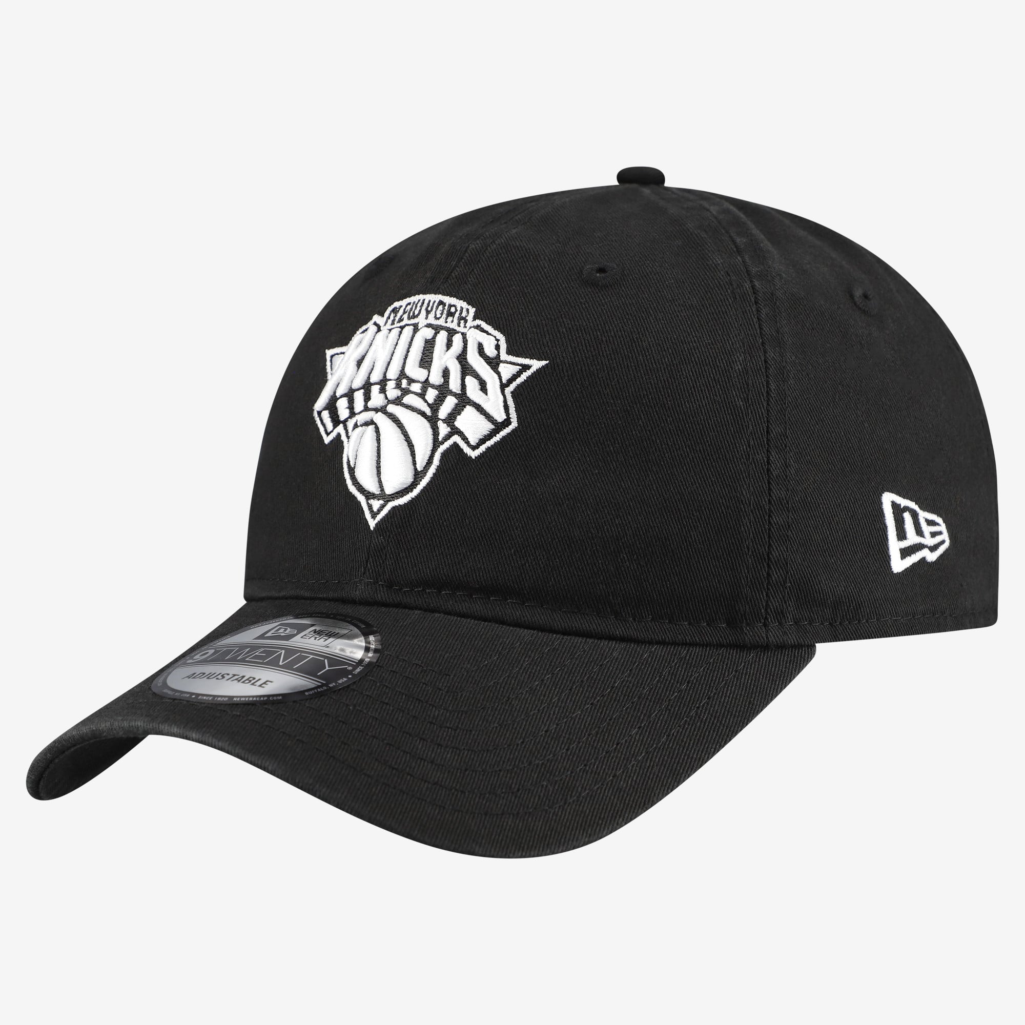 Men's New Era Black New York Knicks 9TWENTY Adjustable Hat