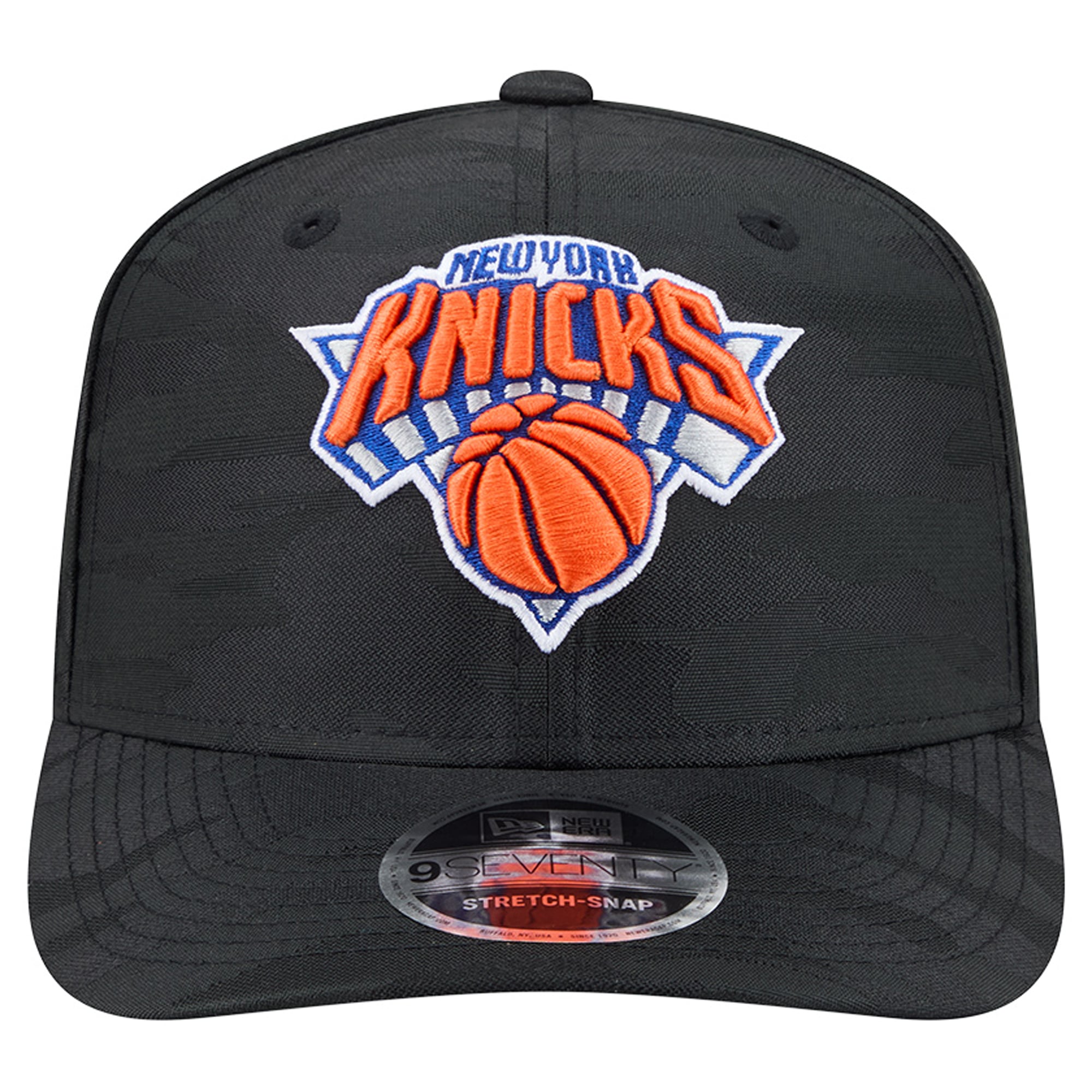 Casquette ajustable perforée New Era 9SEVENTY camouflage New York Knicks noire pour homme