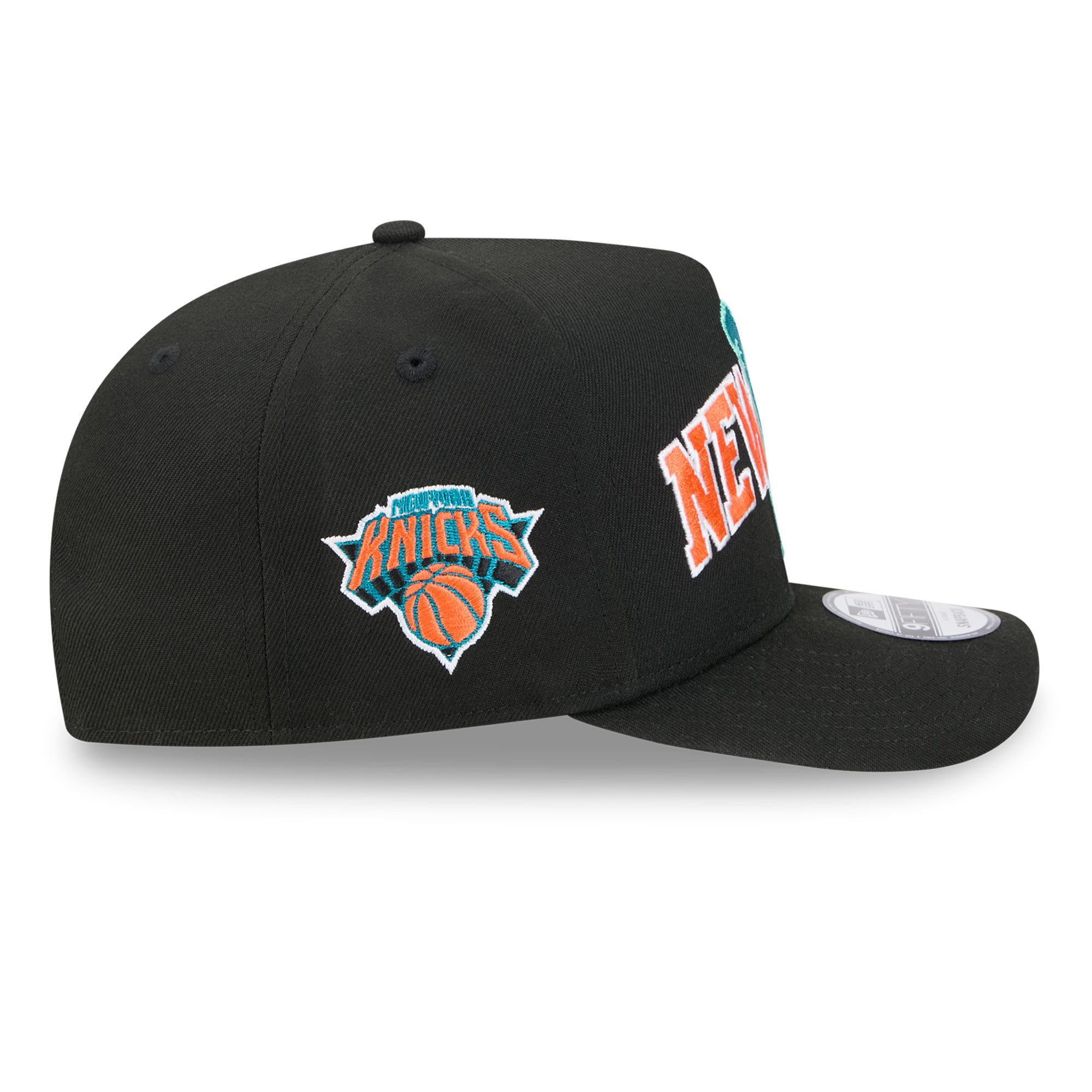 Casquette snapback New Era noire pour homme New York Knicks Curve Statue de la Liberté 9FIFTY