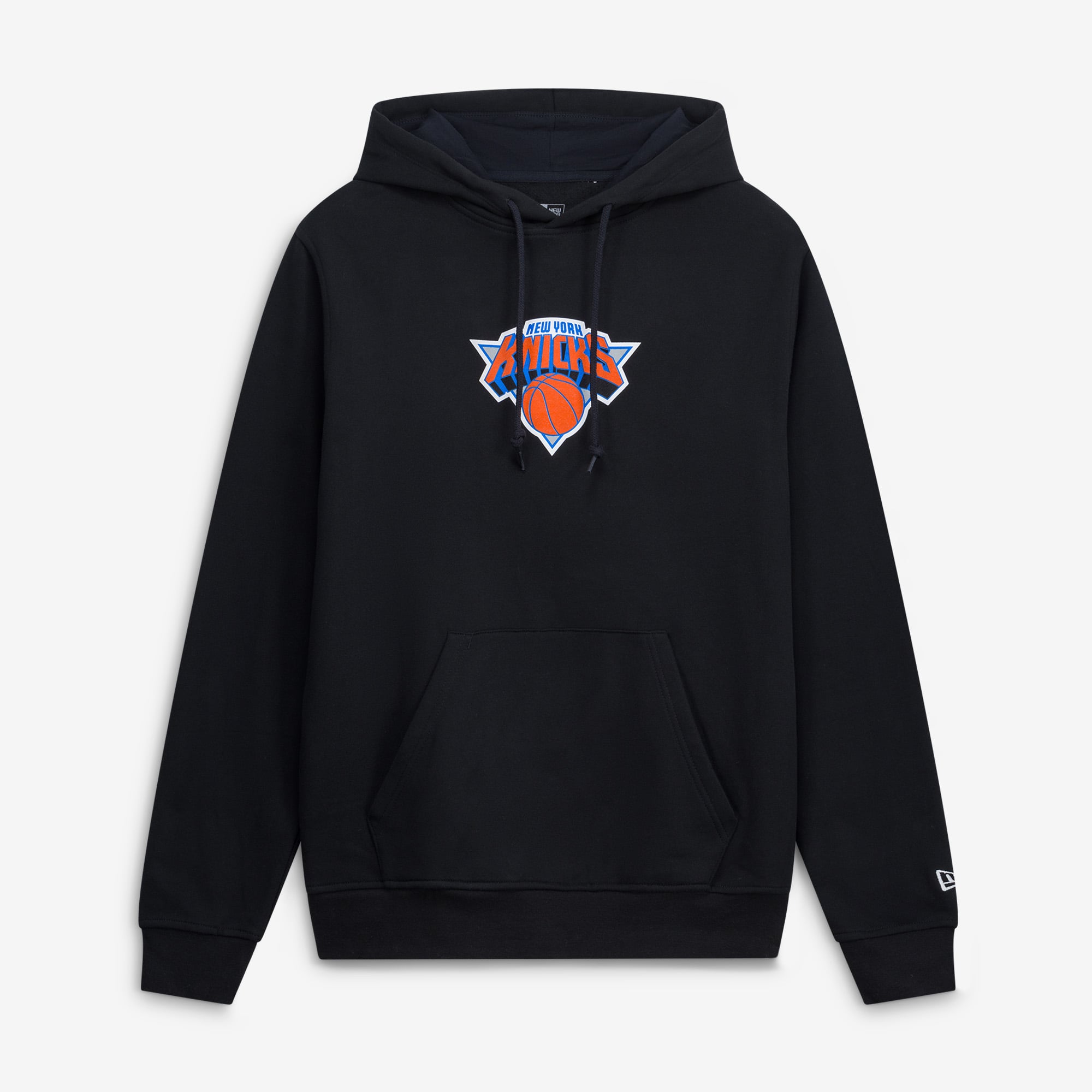 Sweat à capuche New Era noir pour homme, logo York Knicks devant et derrière