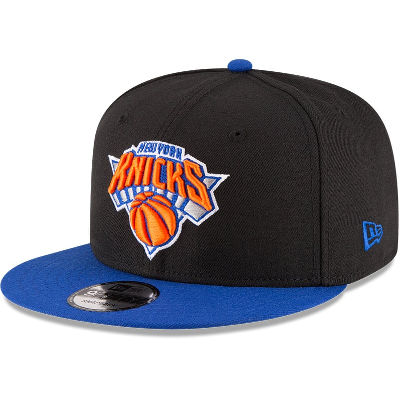 Men's New York Knicks New Era Black/Blue 2-Tone 9FIFTY Adjustable Snapback Hat