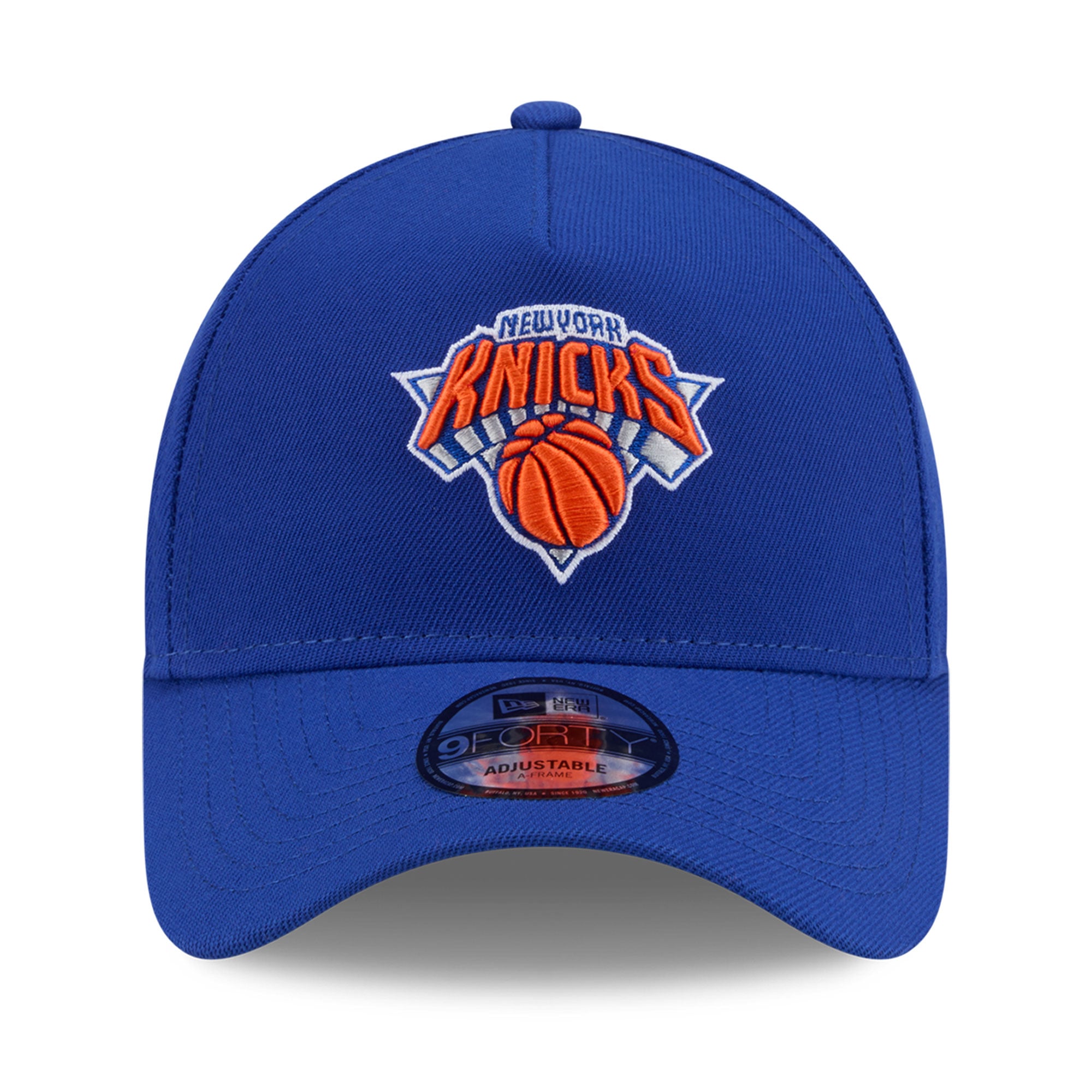Casquette ajustable New Era bleue New York Knicks 2026 Champions NBA A-Frame 9FORTY pour homme