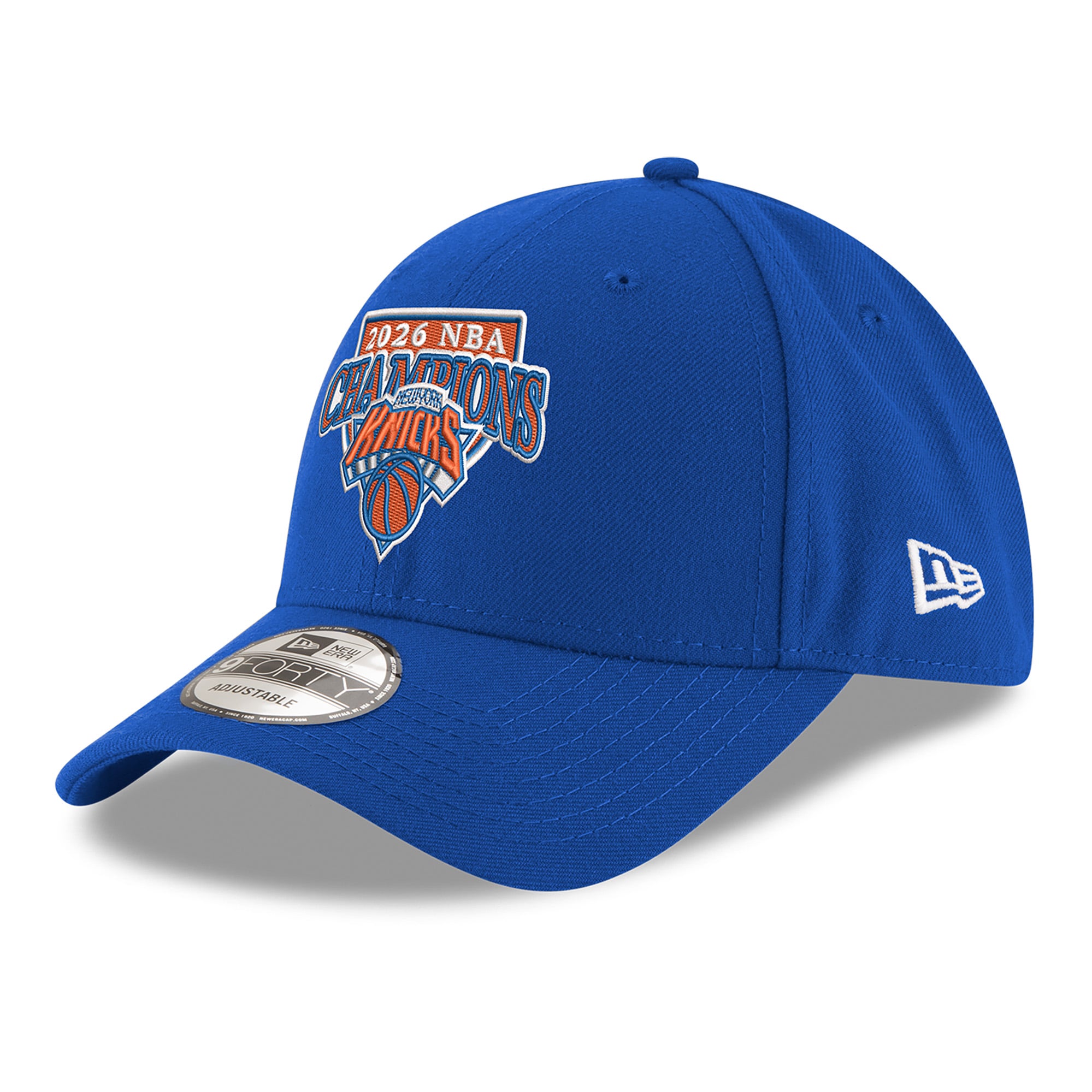 Men's New Era Blue New York Knicks 2026 NBA Finals Champions 9FORTY Adjustable Hat