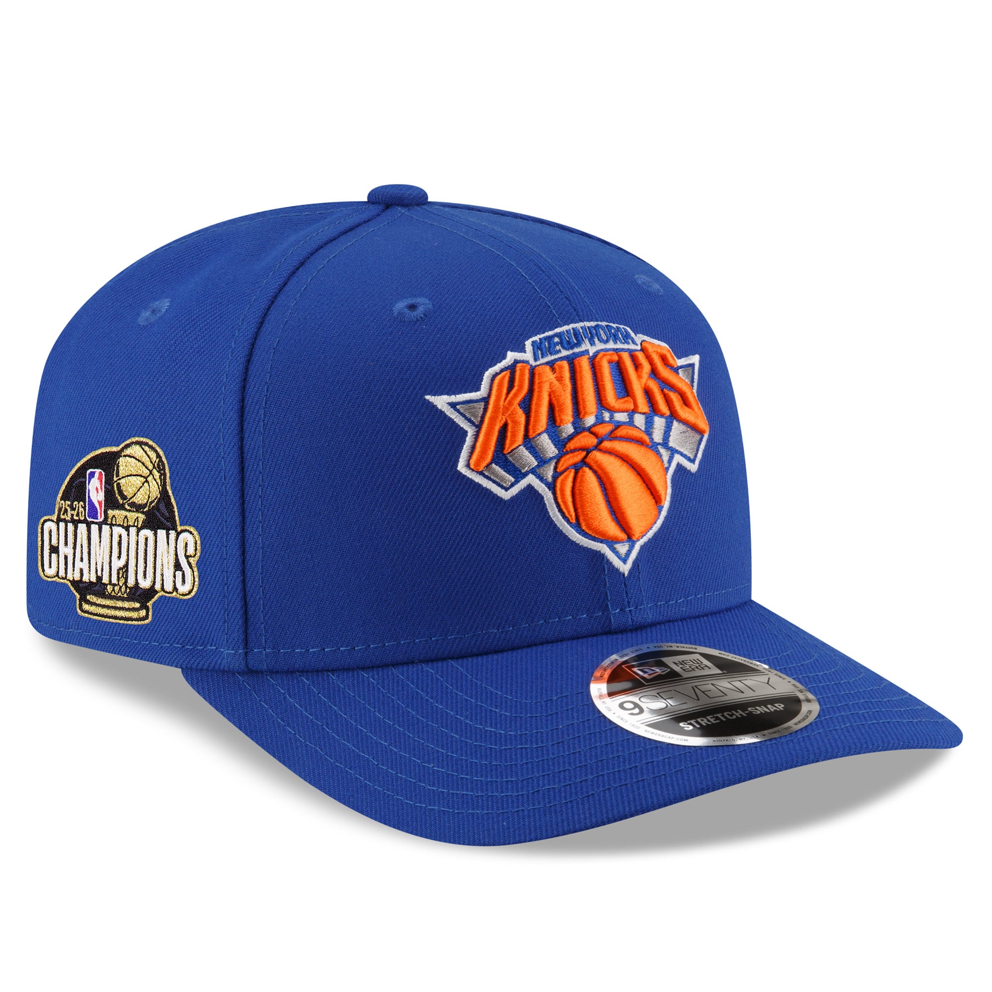 Men's New Era Blue New York Knicks 2026 NBA Finals Champions 9SEVENTY Adjustable Hat
