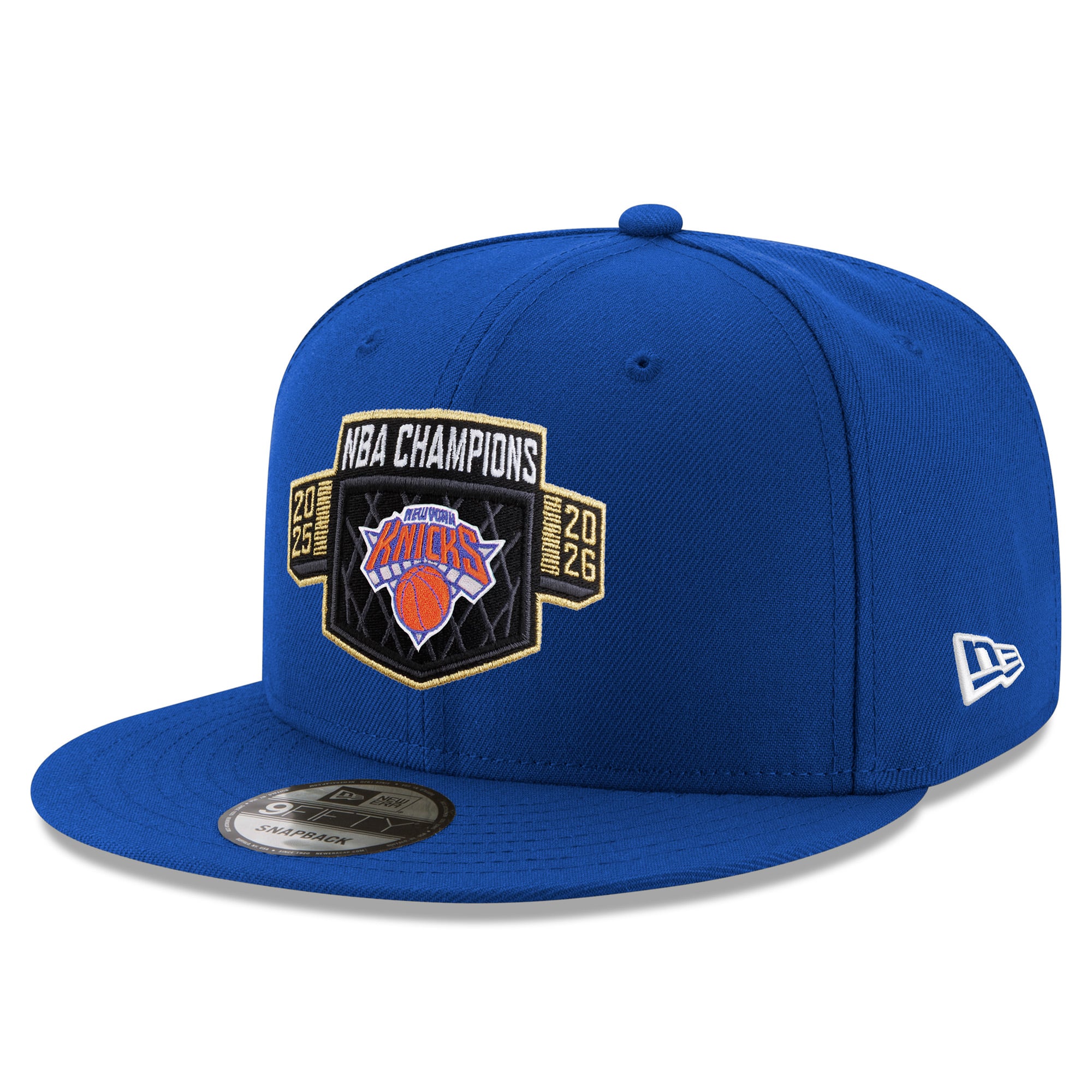 Men's New York Knicks New Era Blue 2026 NBA Finals Champions Locker Room Replica 9FIFTY Snapback Hat