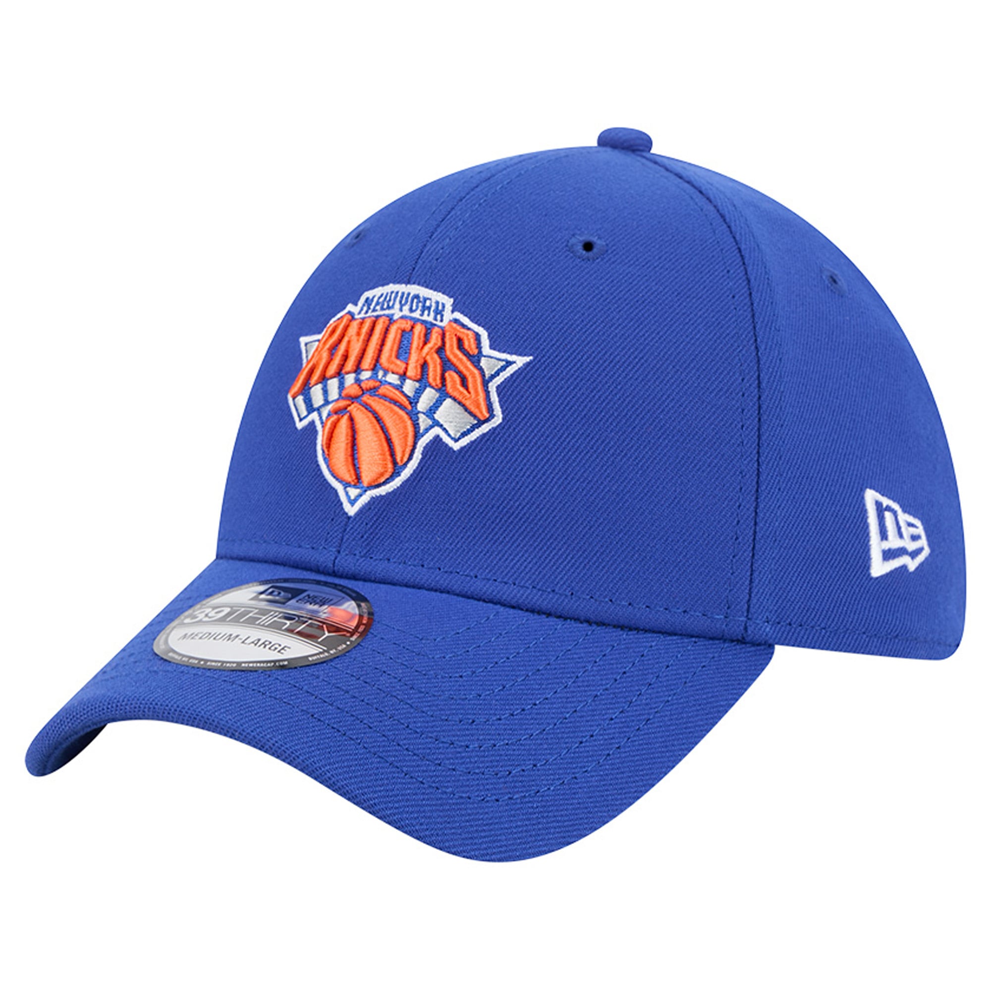 Men's New York Knicks New Era Blue 39THIRTY Flex Hat