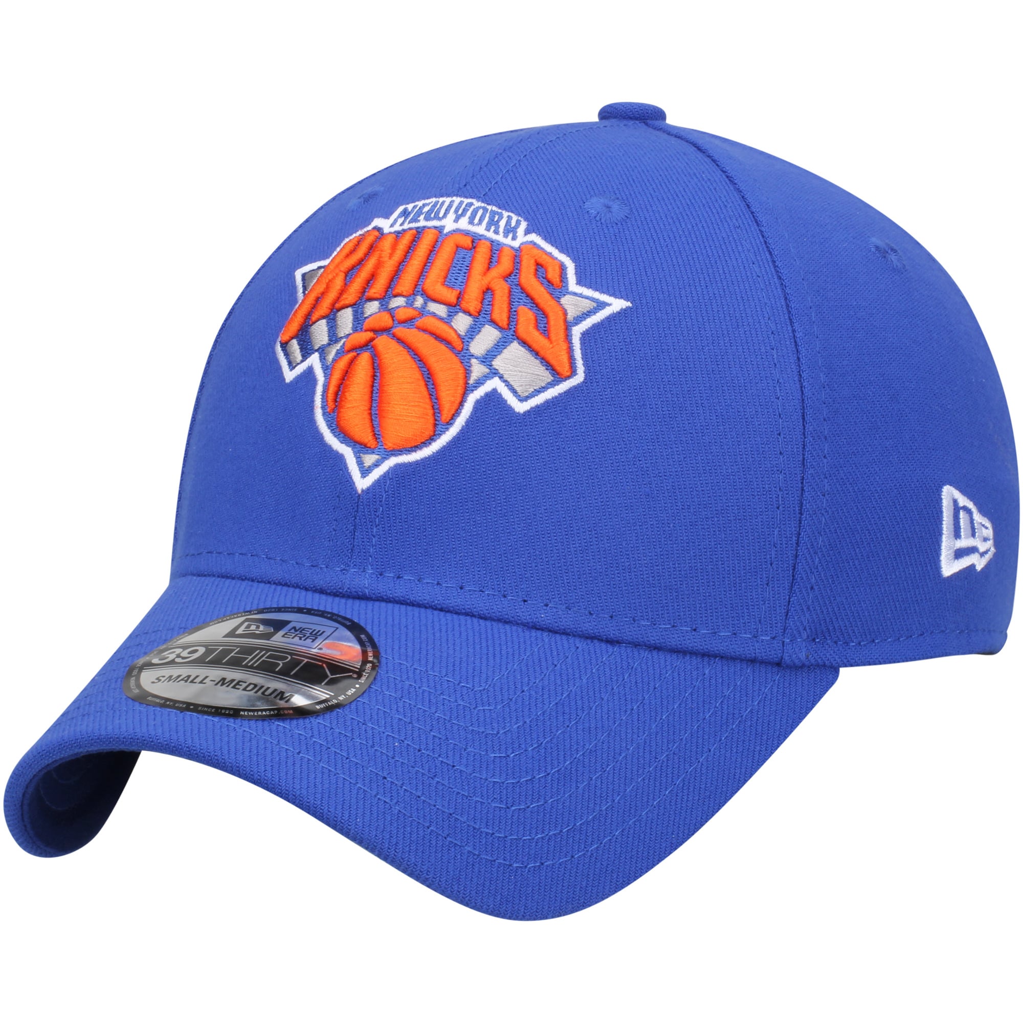 Men's New York Knicks New Era Blue Team Classic 39THIRTY Flex Hat