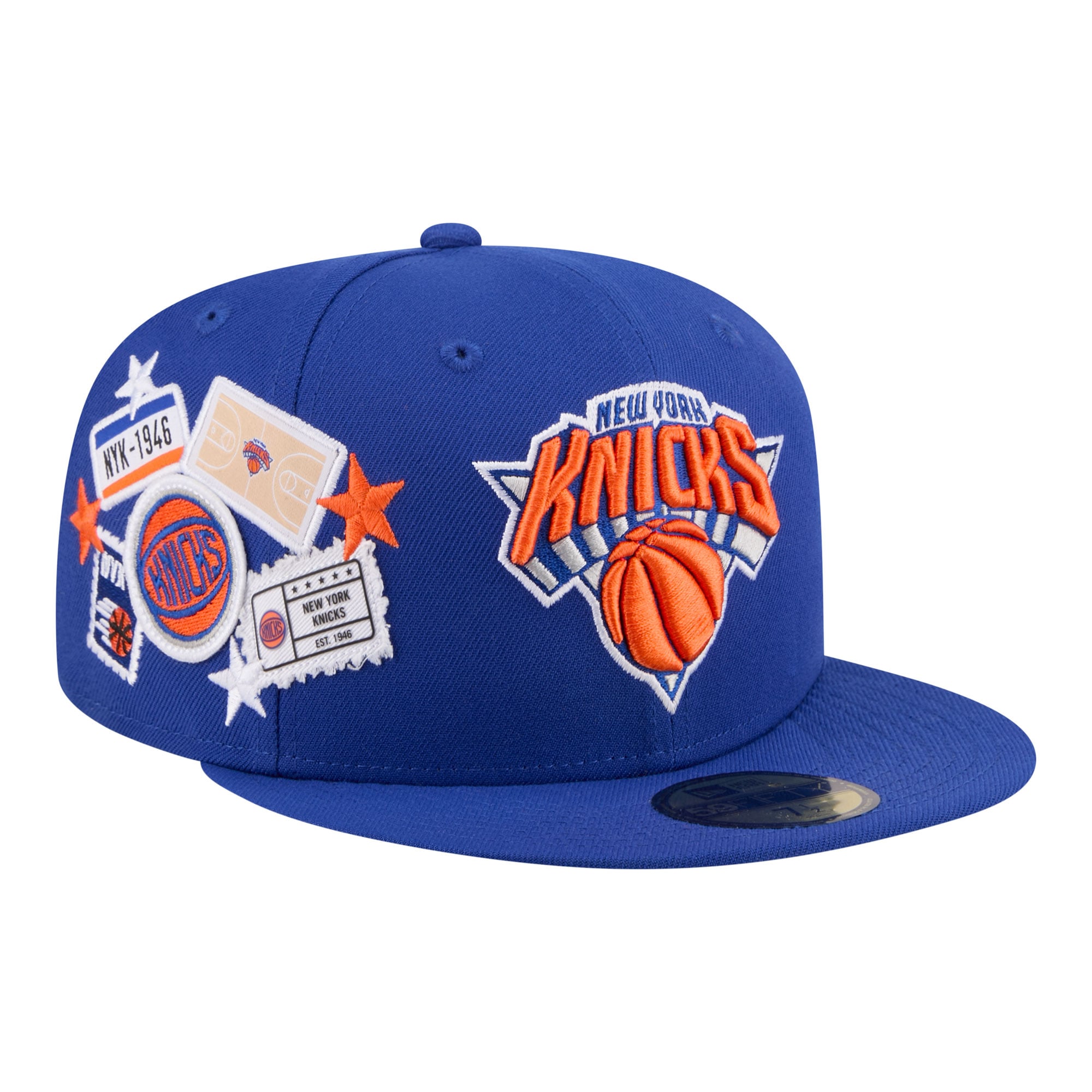 Men's New York Knicks New Era Blue Team Collage 59FIFTY Fitted Hat