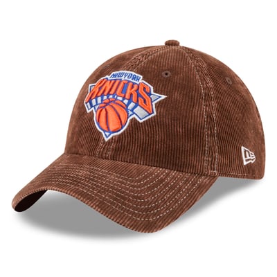 New York Knicks New Era Corduroy Casual Classic Adjustable Hat - Brown