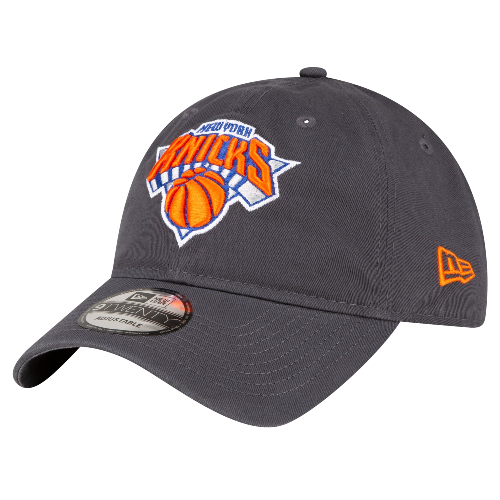 Men's New York Knicks New Era Charcoal Team 2.0 9TWENTY Adjustable Hat